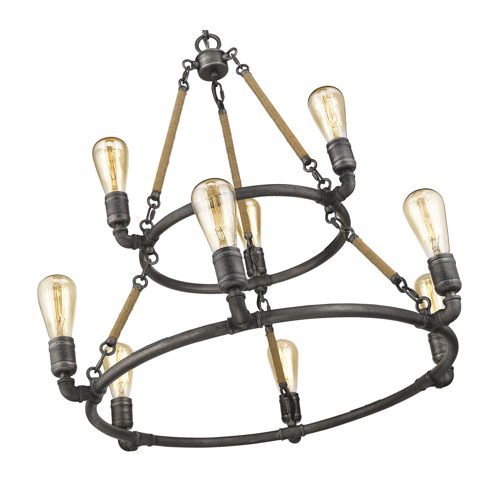 Shown in Antique Gray finish and -- glass and -- shade
