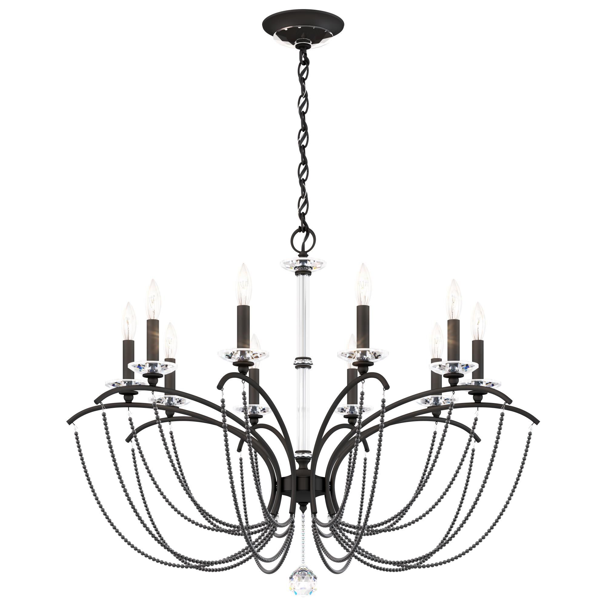 Shown in Black Matte finish and Dark Grey Pearl crystal