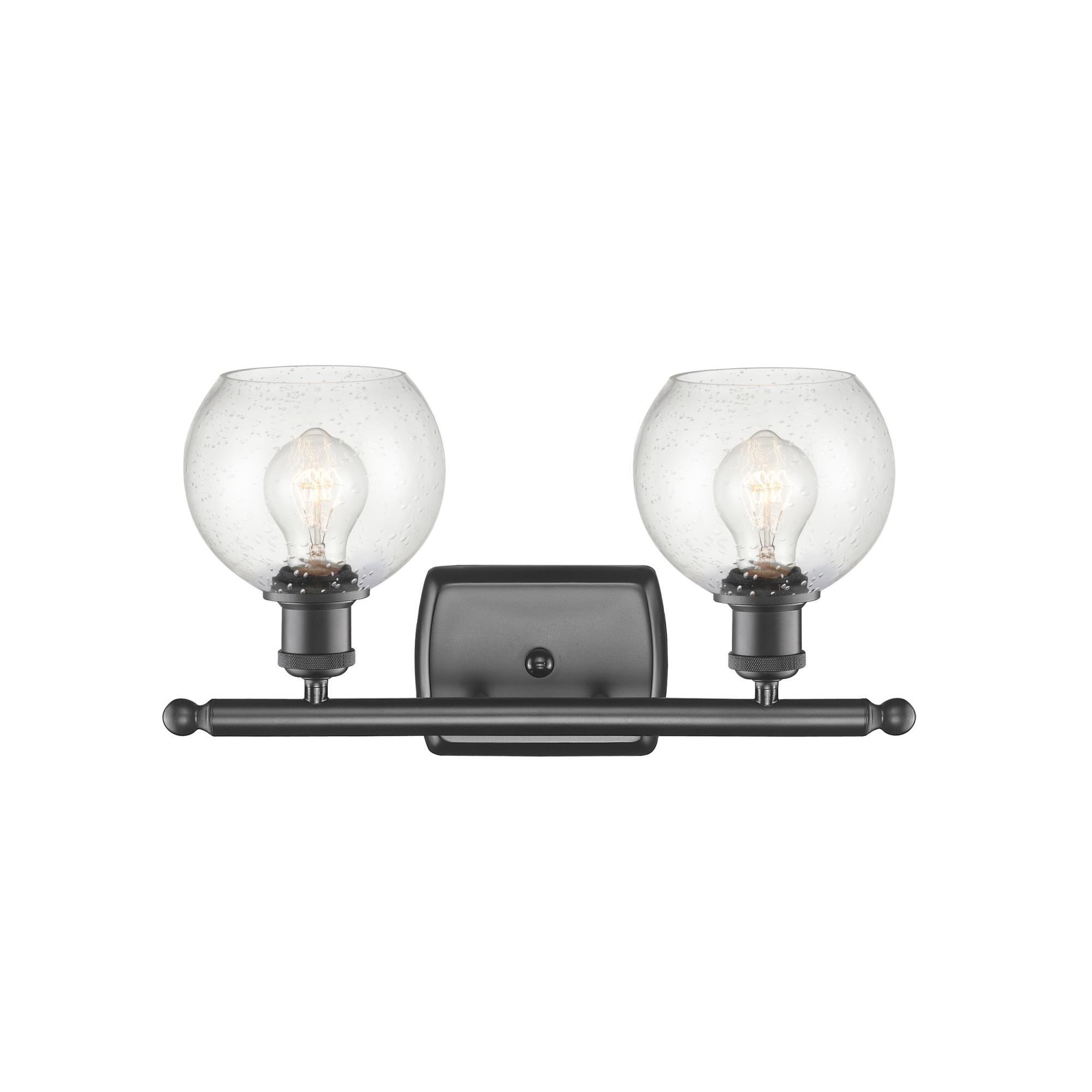 Shown in Oil Rubbed Bronze finish and Seedy Athens glass and No Shade shade