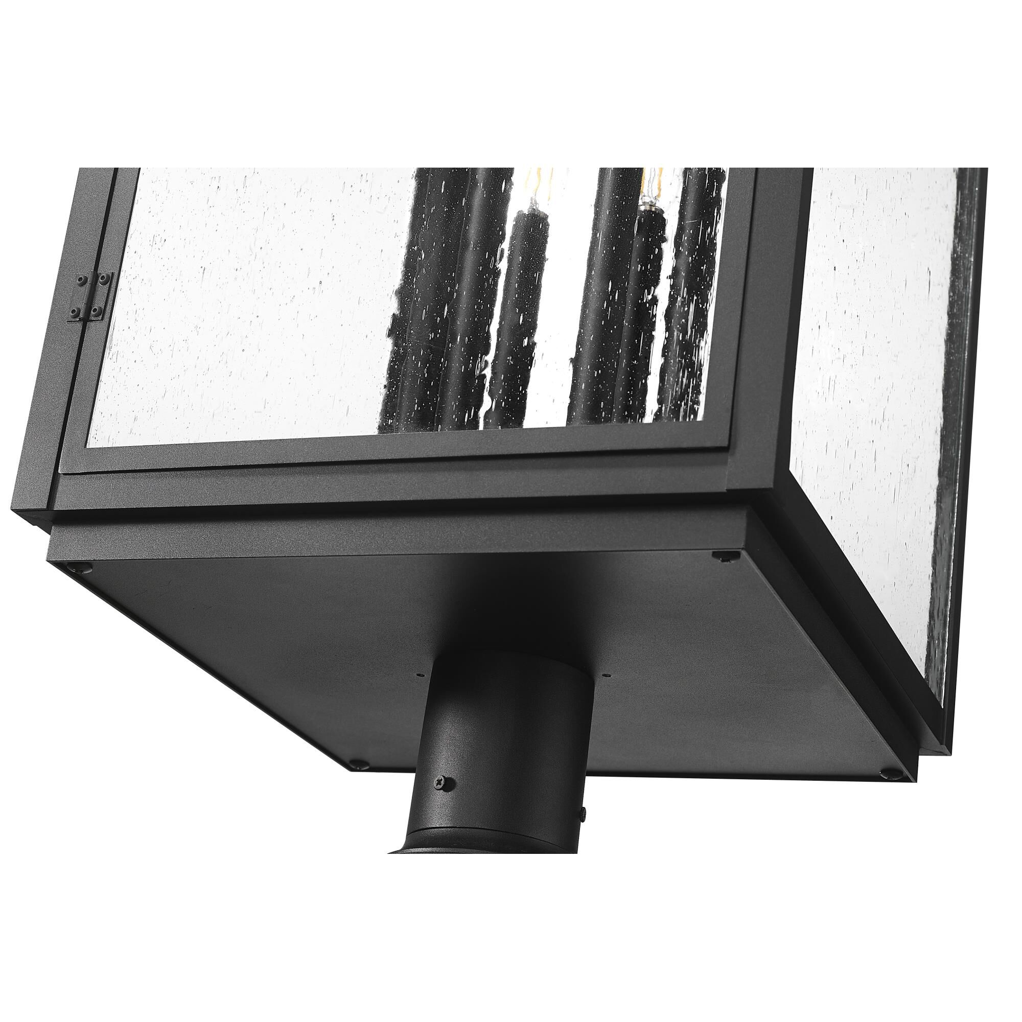 Shown in Sand Black finish and Clear Seedy glass and Clear Seedy shade