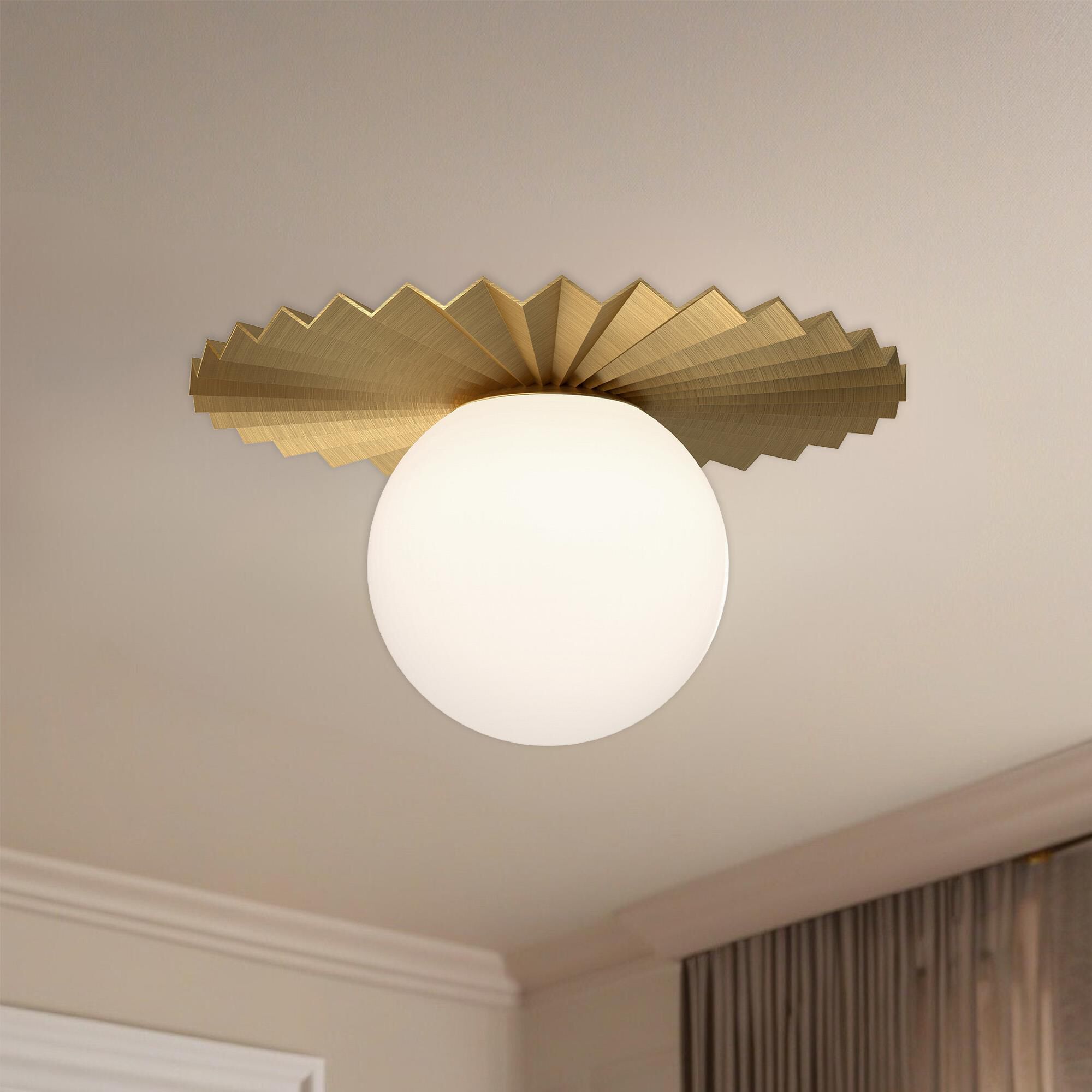 Plume 1 Light Flush Mount by Alora Mood