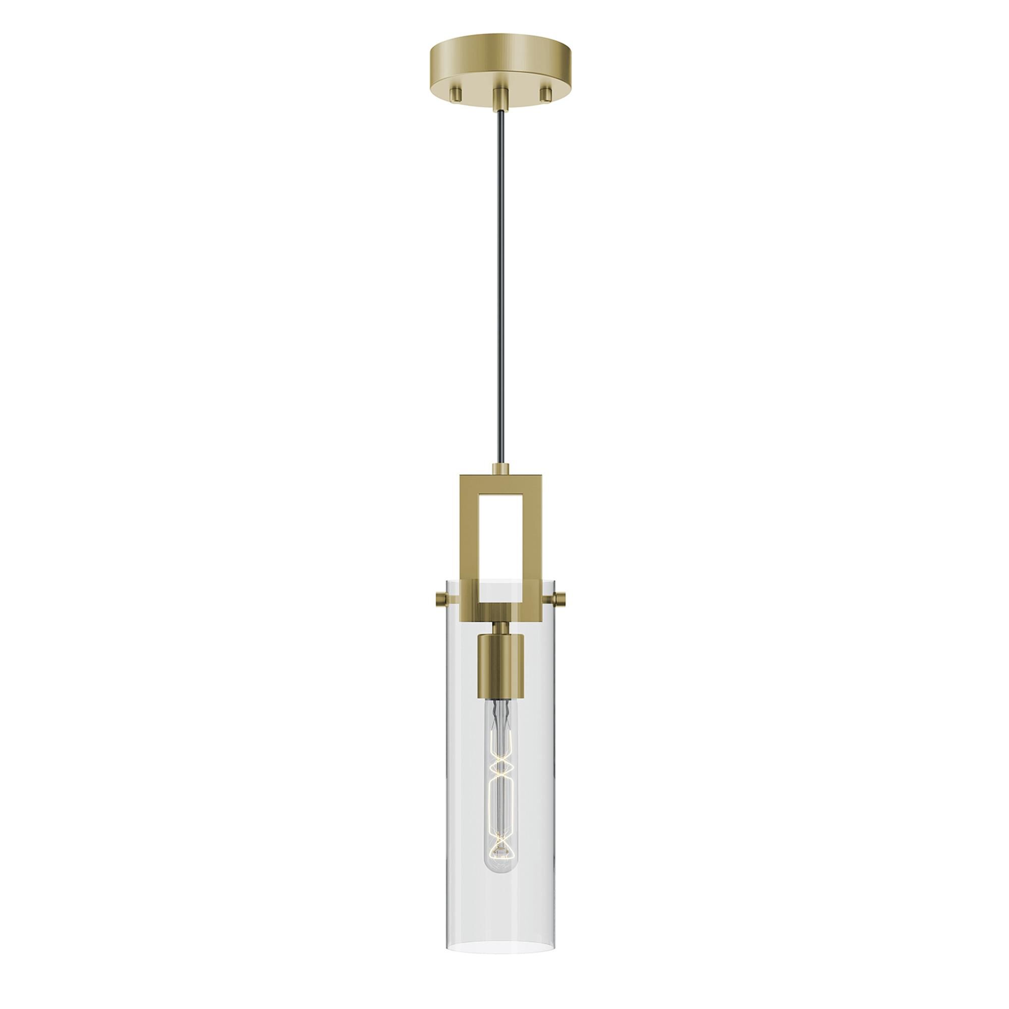 Shown in Light Antique Brass finish and Clear glass