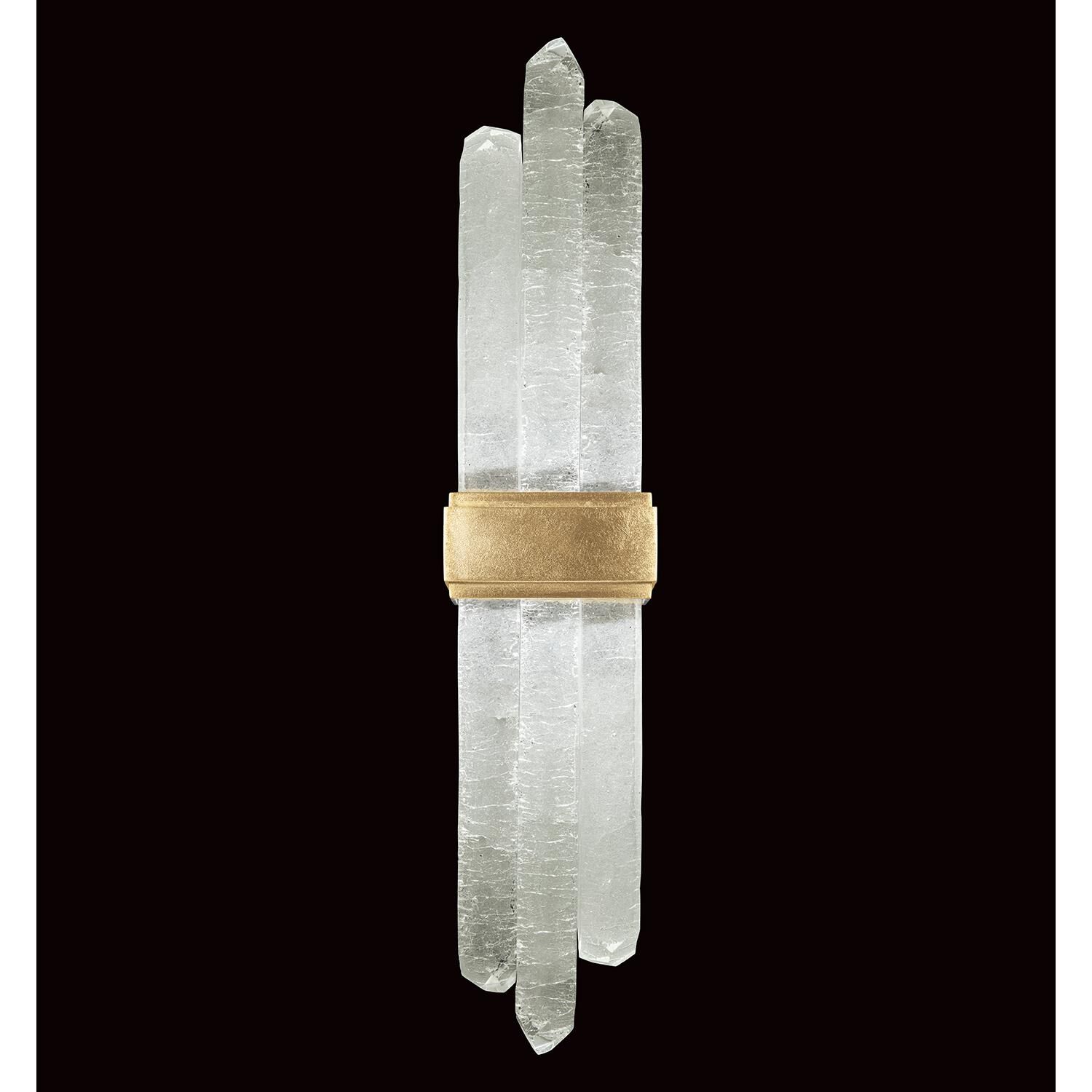 Shown in Gold finish and False crystal and False glass