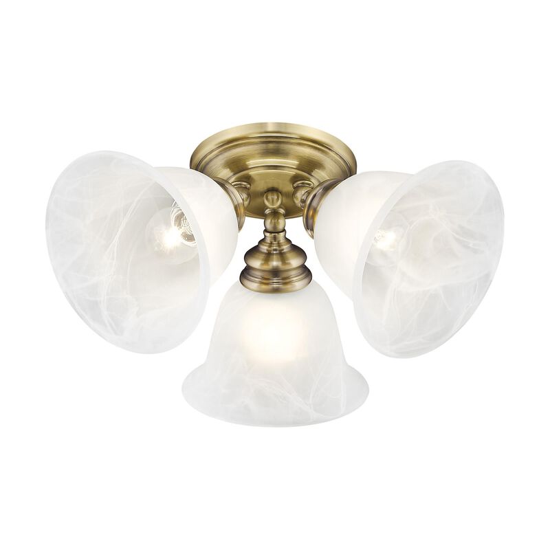 Essex 14 Inch 3 Light Semi Flush Mount by Livex Lighting