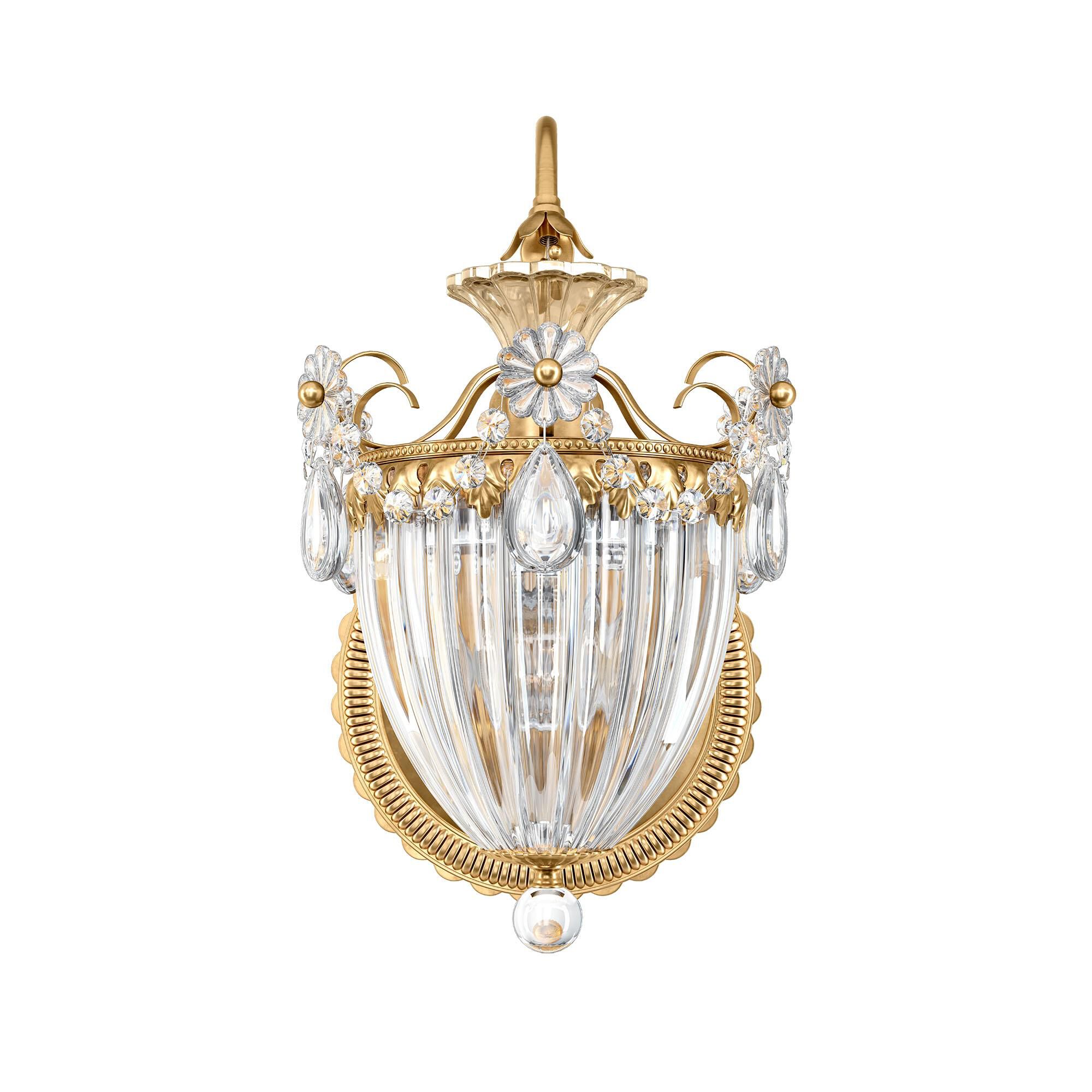 Shown in Heirloom Gold finish and Clear Radiance crystal