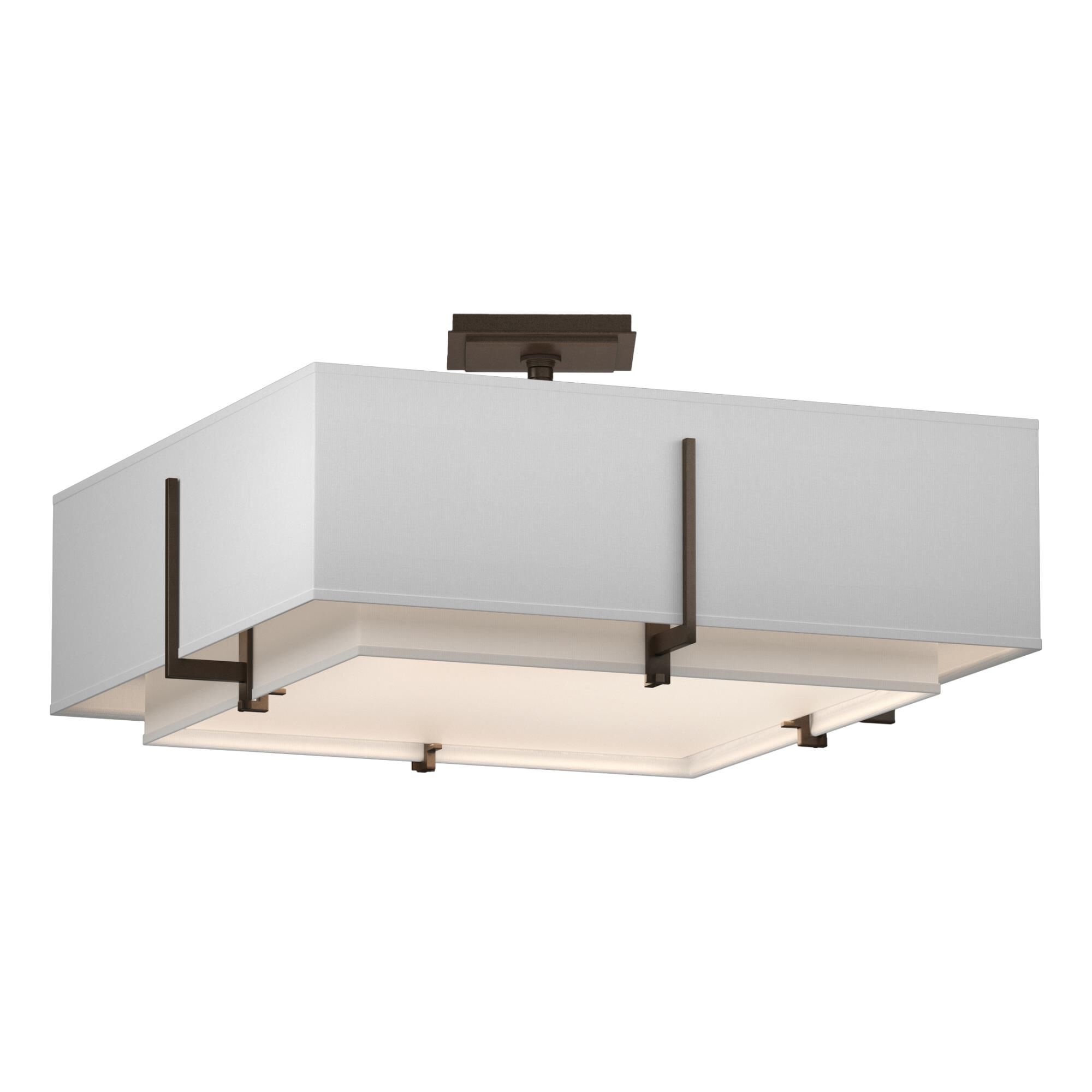 Shown in Bronze finish and Natural Anna Inner - Natural Anna Outer shade