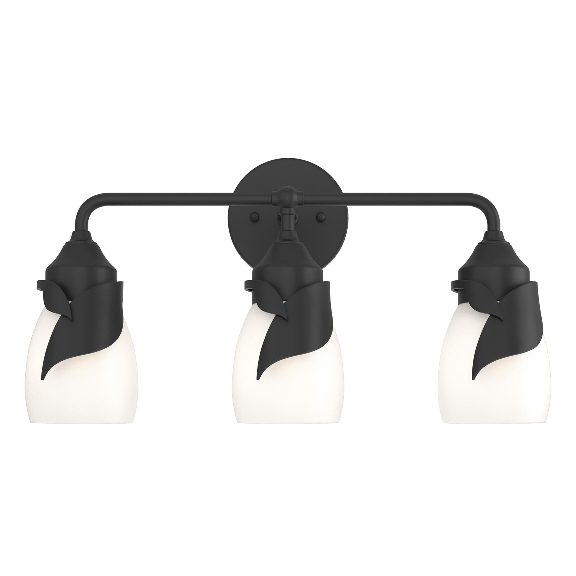 Shown in Black finish and Opal glass