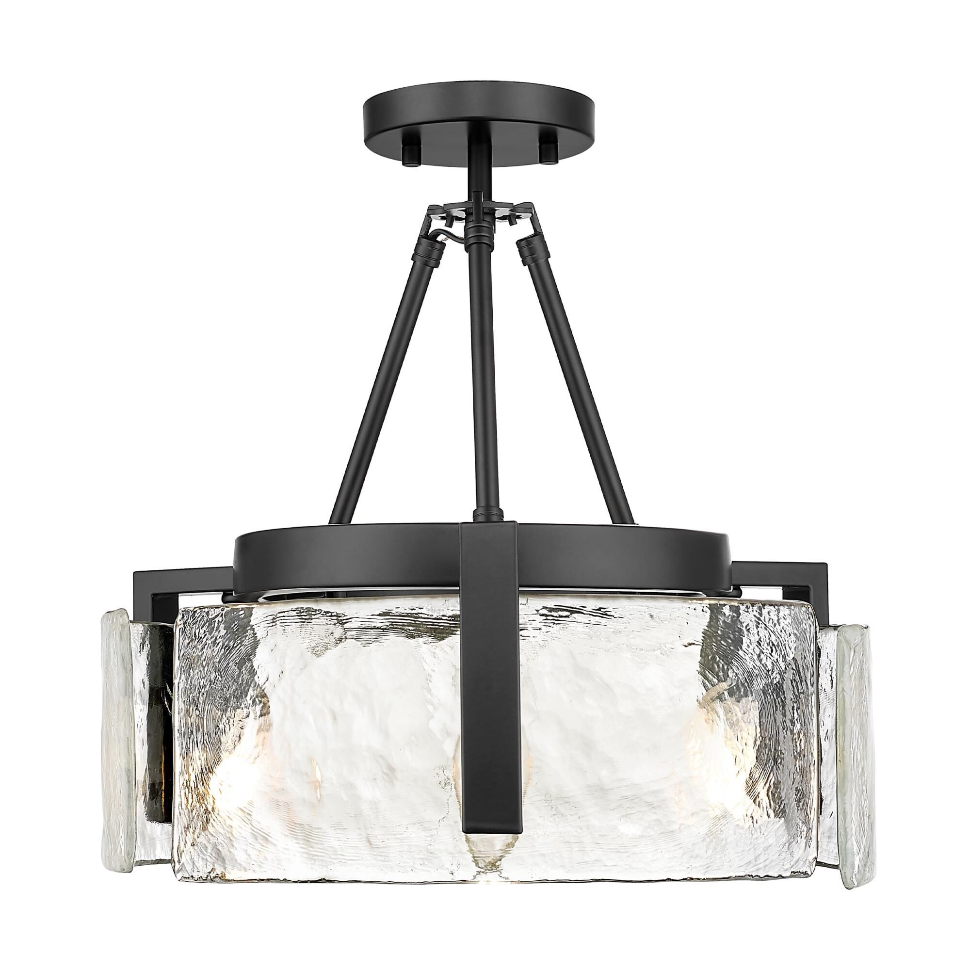 Aenon 17 Inch Semi Flush Mount by Golden Lighting