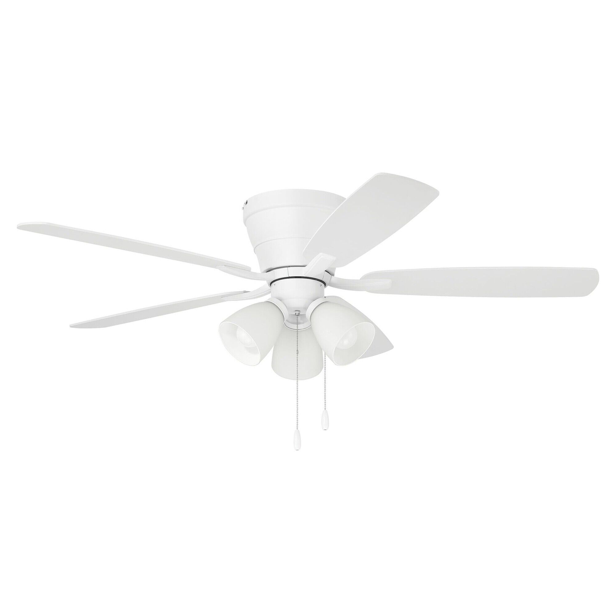 Wheeler 52 3-Light 52 Inch Flush Mount Fan with Light Kit,