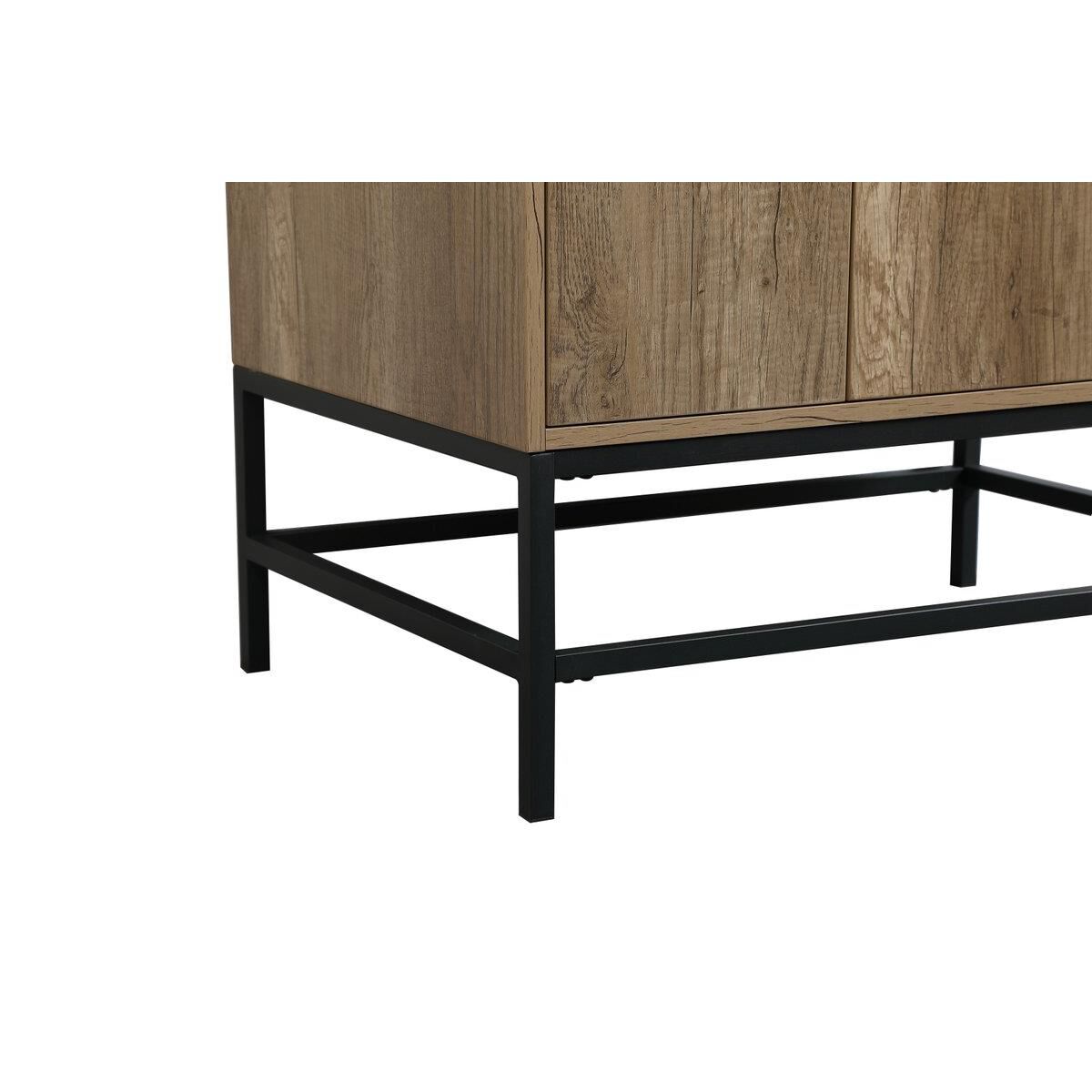 Shown in Natural Oak finish and With Backsplash accent