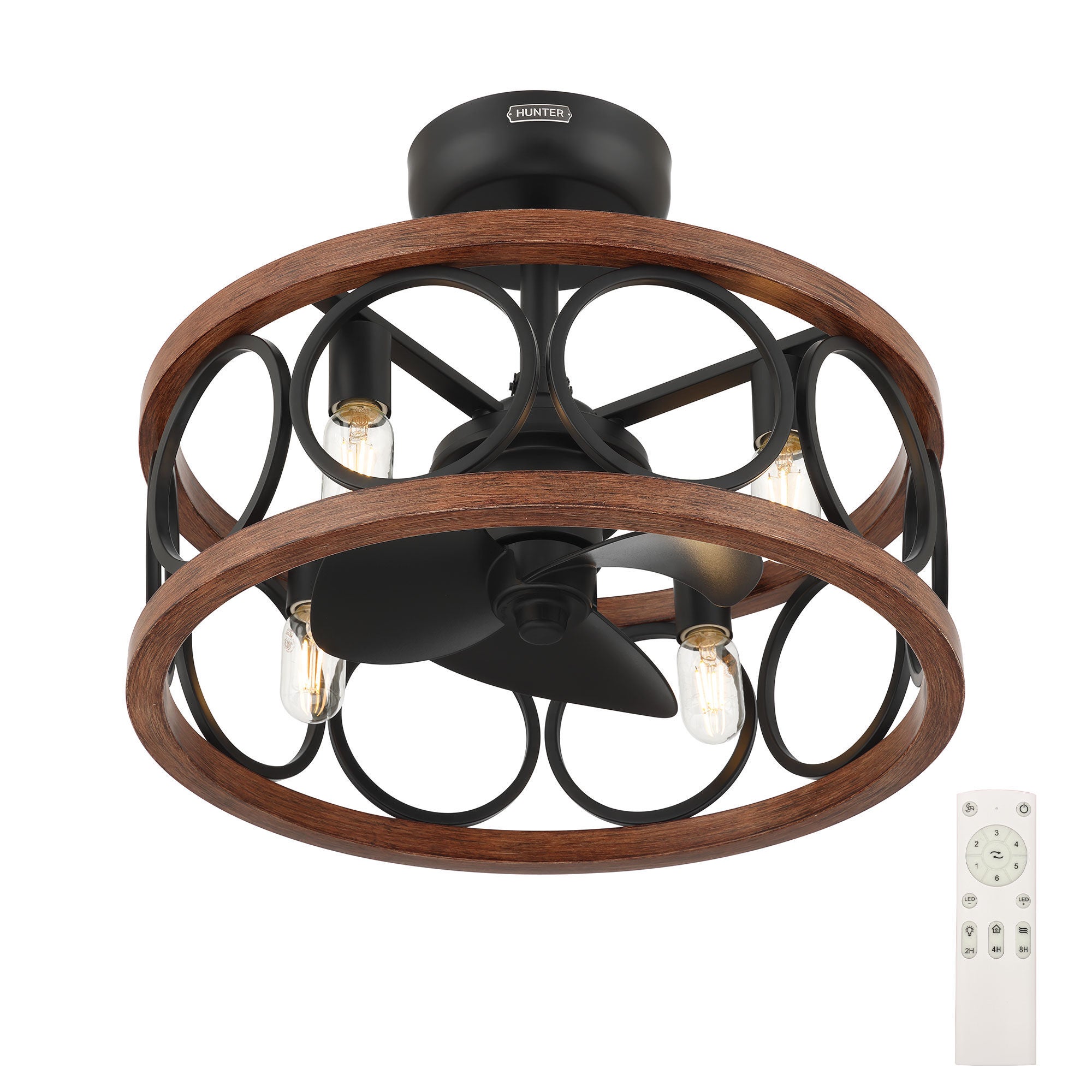 Haven 22 Inch Chandelier Ceiling Fan with Light Kit,