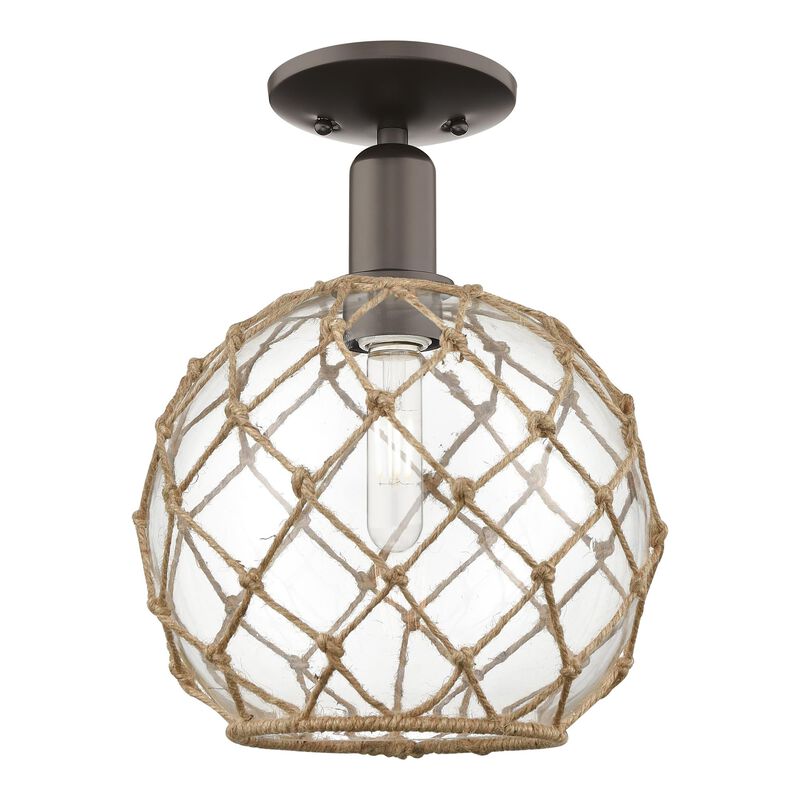 Bruno Marashlian Farmhouse Rope 10 Inch Semi Flush Mount by Innovations Lighting