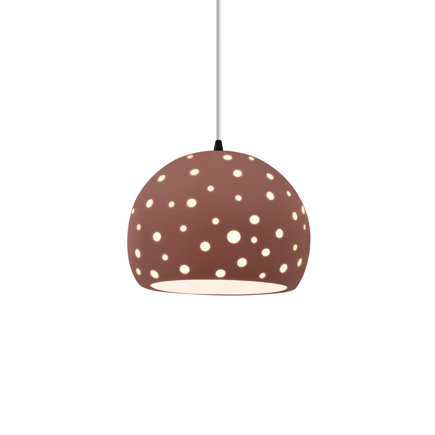 Perforated Globe 7 Inch Mini Pendant by Justice Design Group