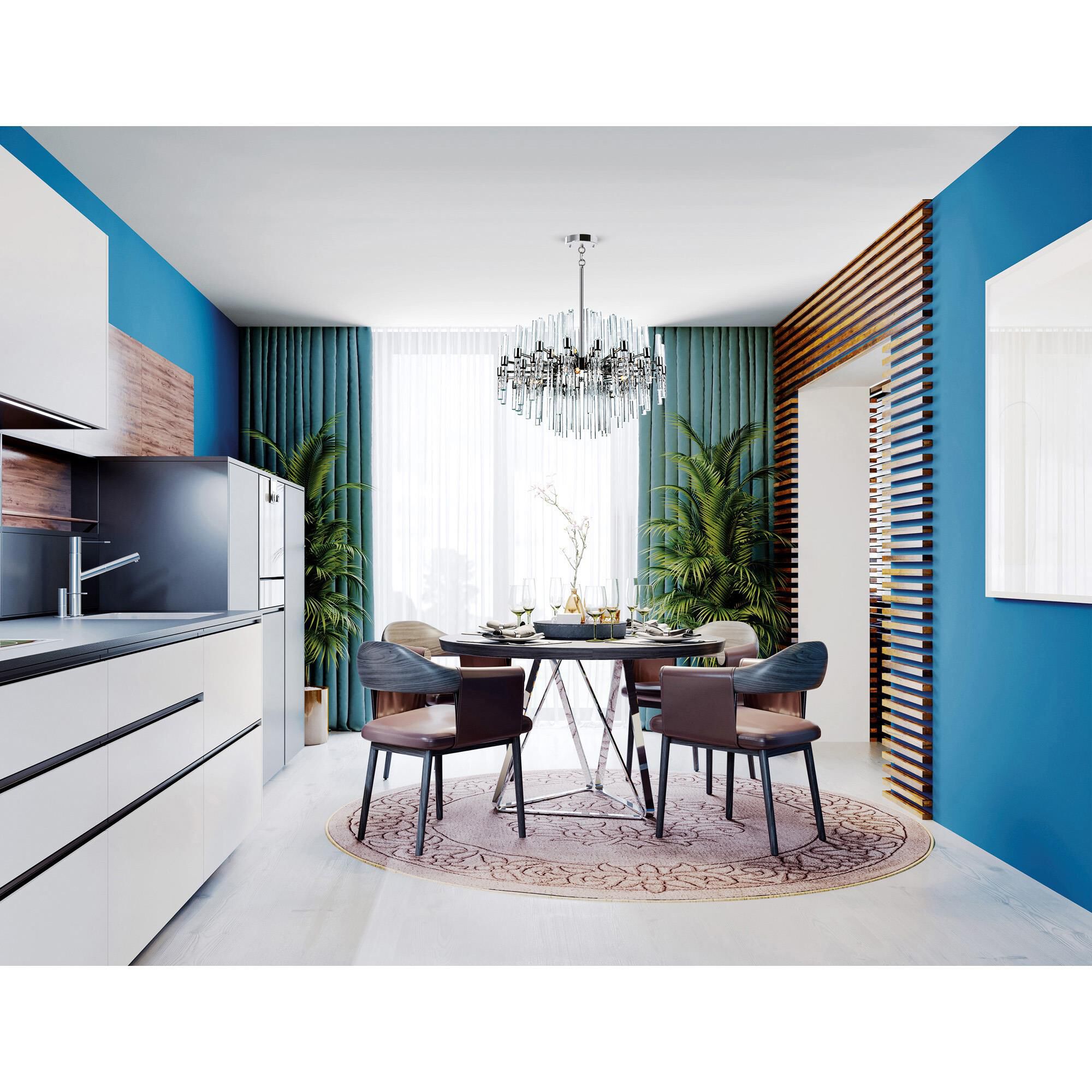 Miroir 26 Inch 10 Light Chandelier by CWI Lighting