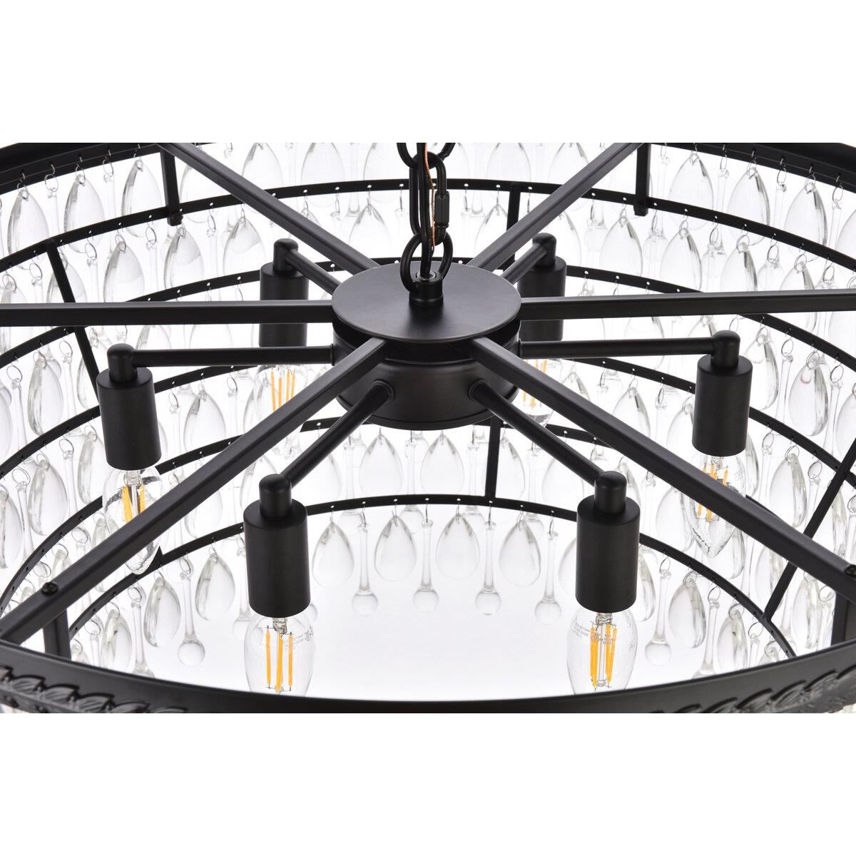 Nordic 28 Inch 6 Light Chandelier by Elegant Lighting