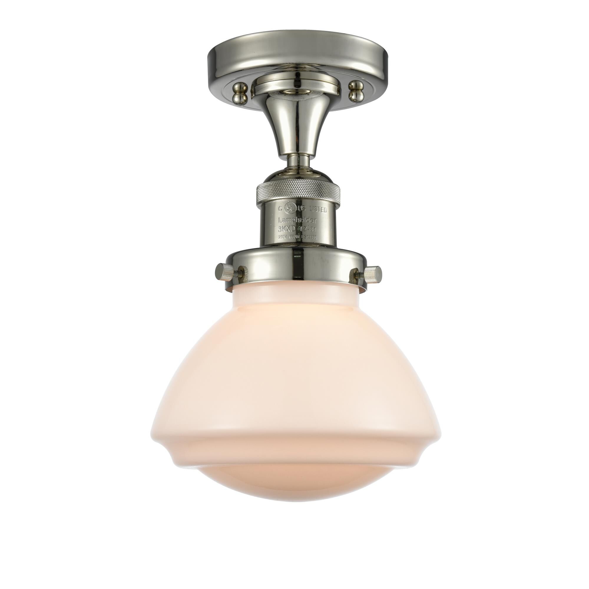 Shown in Polished Nickel finish and Bell glass and Glass shade