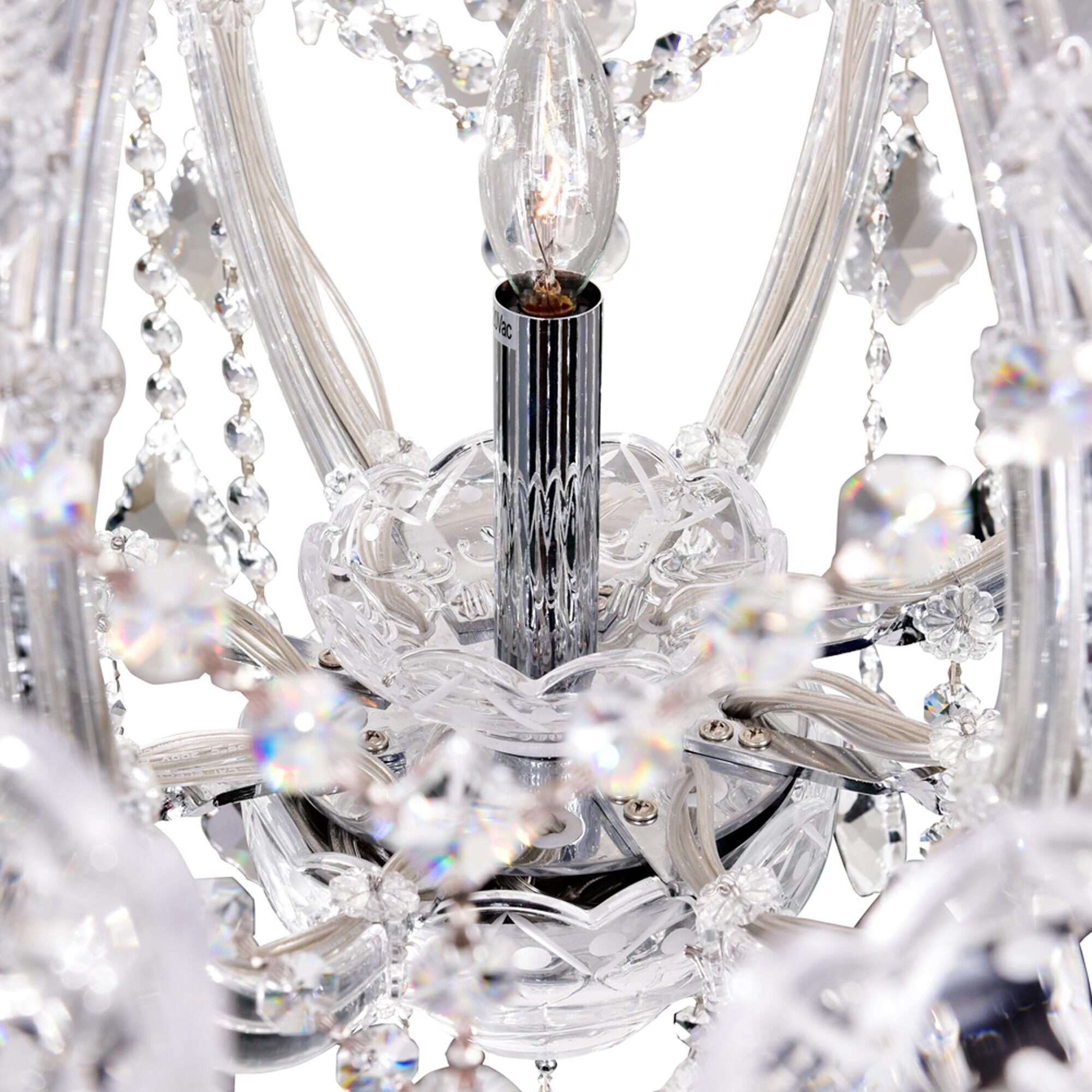 Shown in Chrome finish and K9 Clear crystal