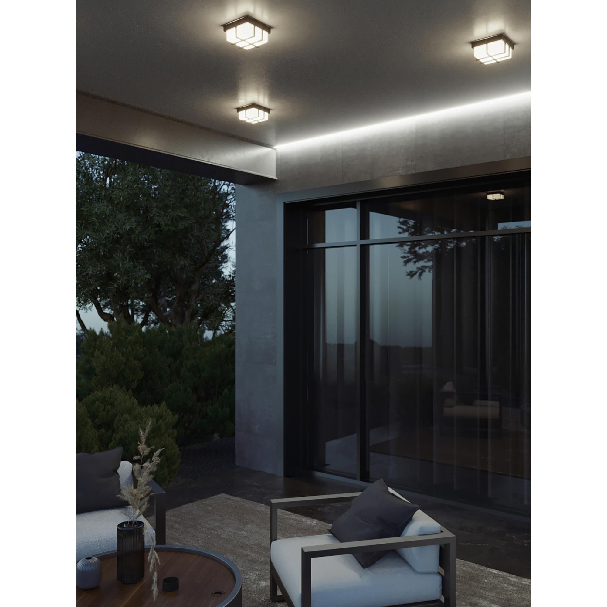 Shown in Black finish and White Acrylic shade