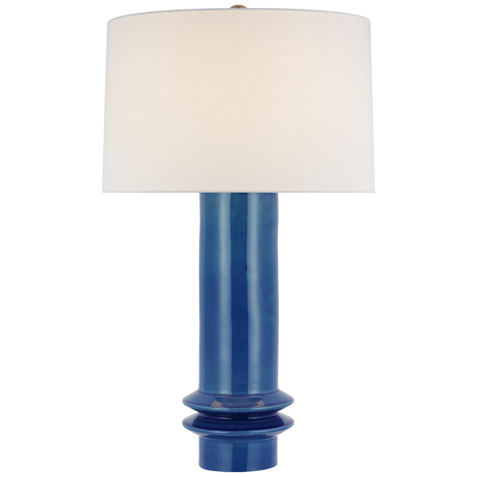 Shown in Aqua Crackle finish and Linen shade