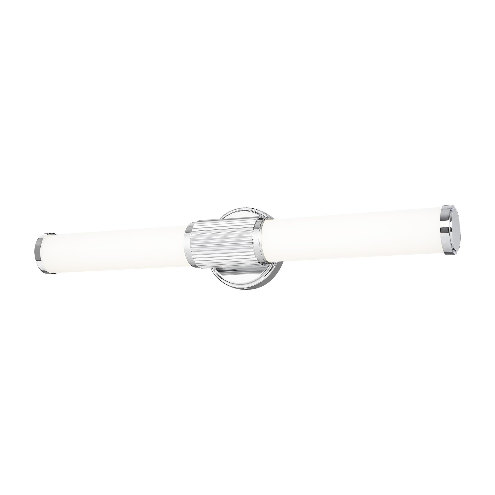 Shown in Chrome finish and Opal White glass and Opal White shade