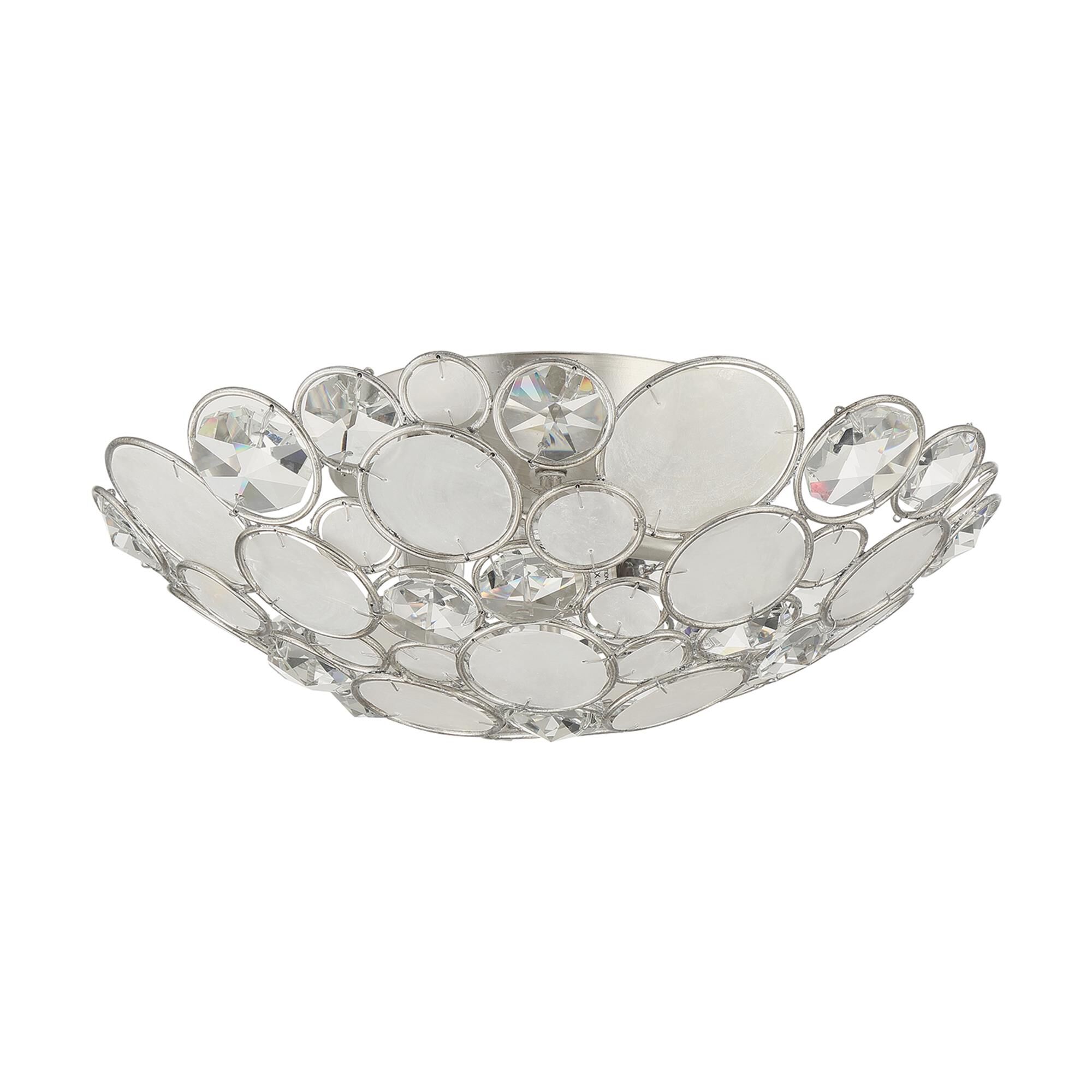 Shown in Antique Silver finish and Hand Cut Crystal crystal