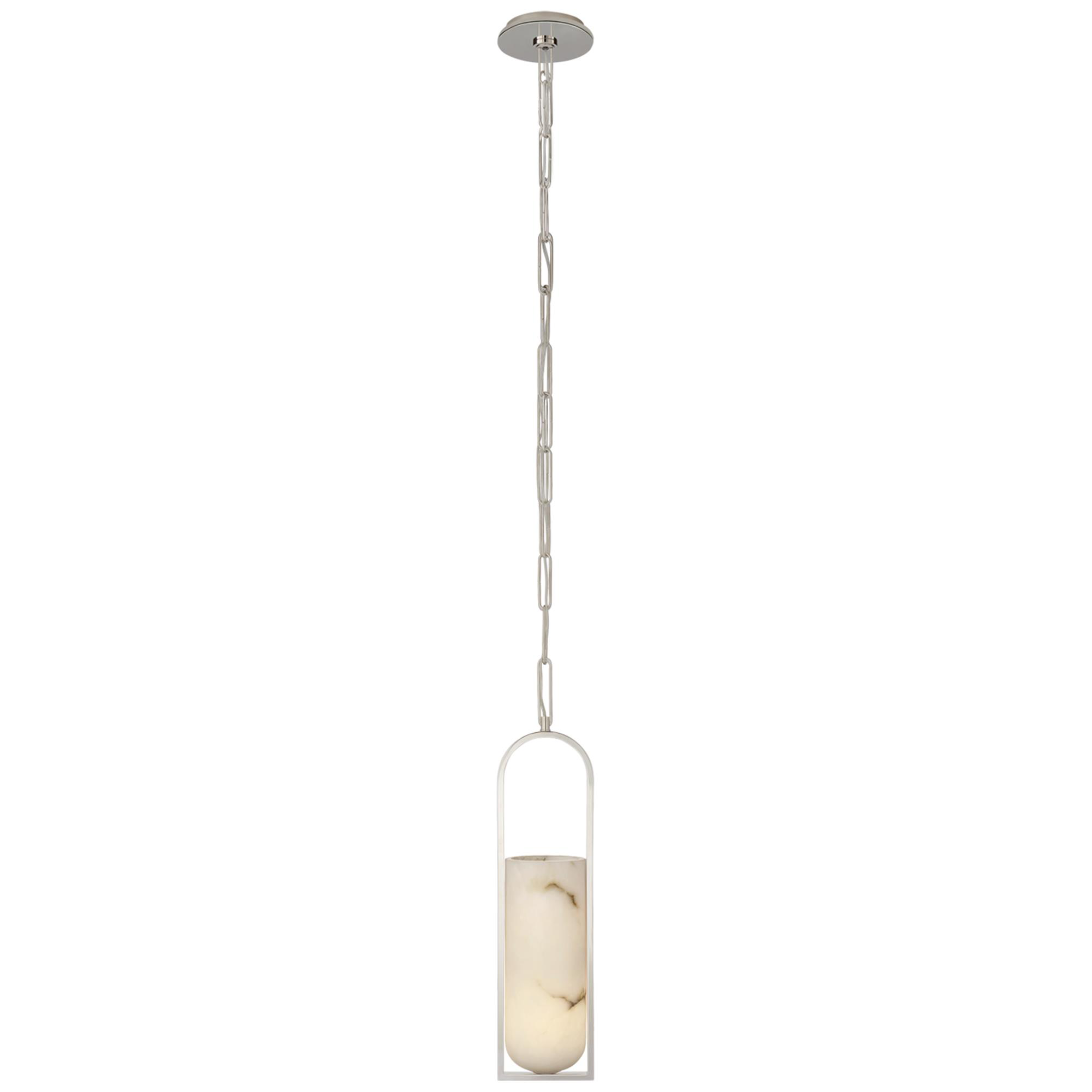 Shown in Polished Nickel finish and Alabaster shade