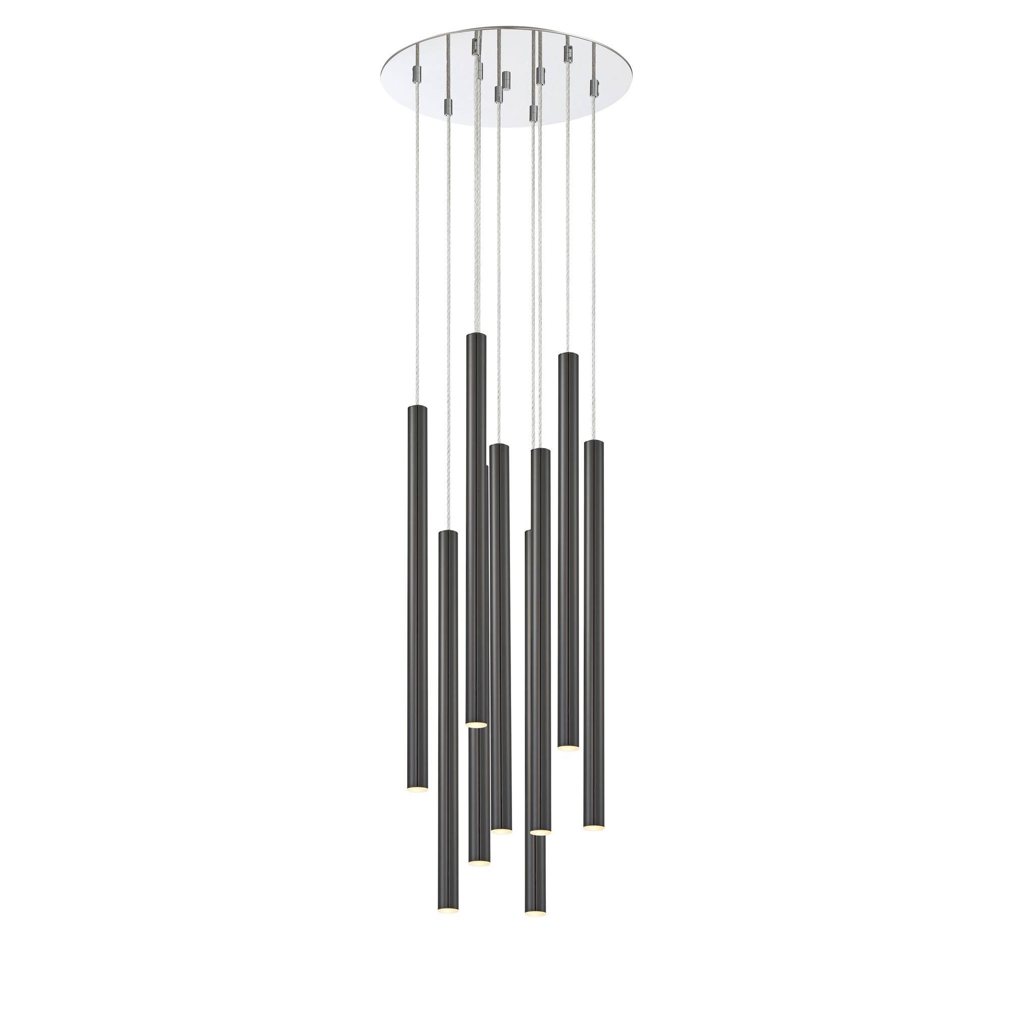 Shown in Chrome finish and Steel glass and Steel shade