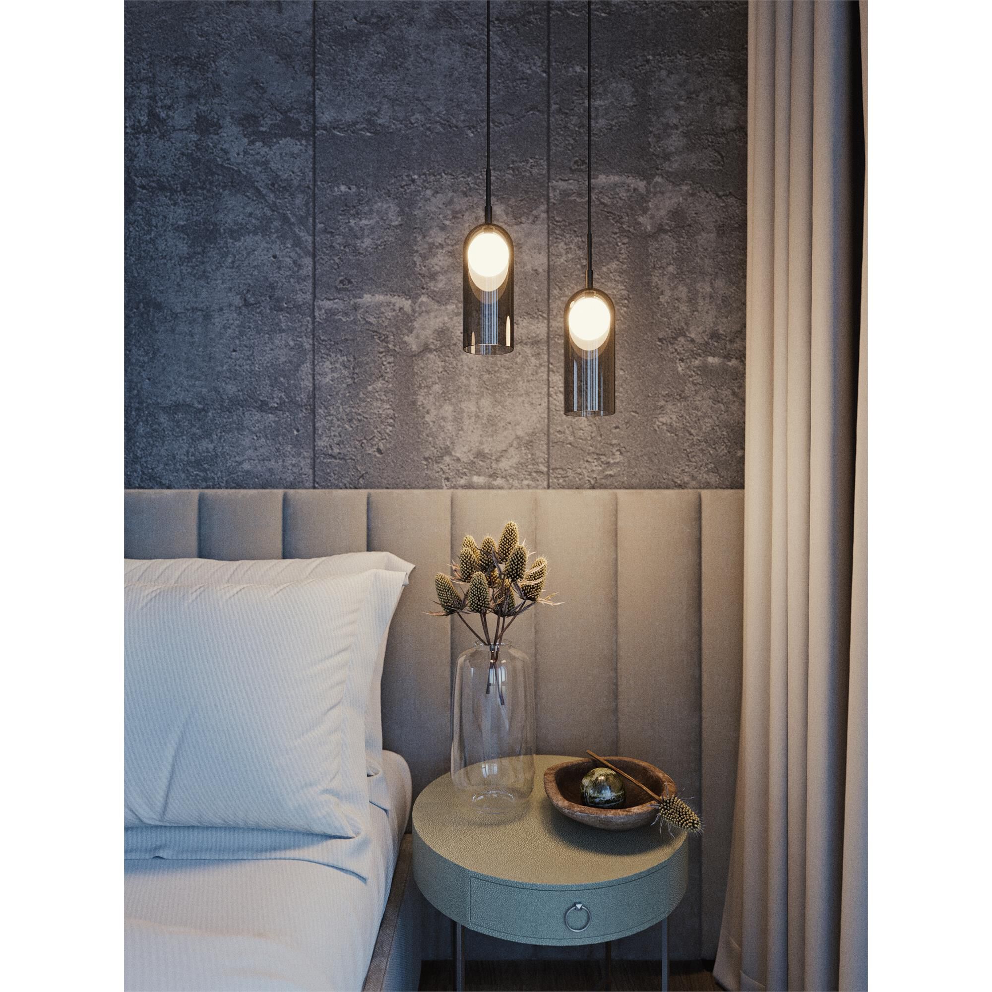 Shown in Black finish and Black glass