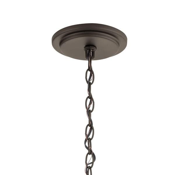 Shown in Olde Bronze finish and Clear Ribbed glass