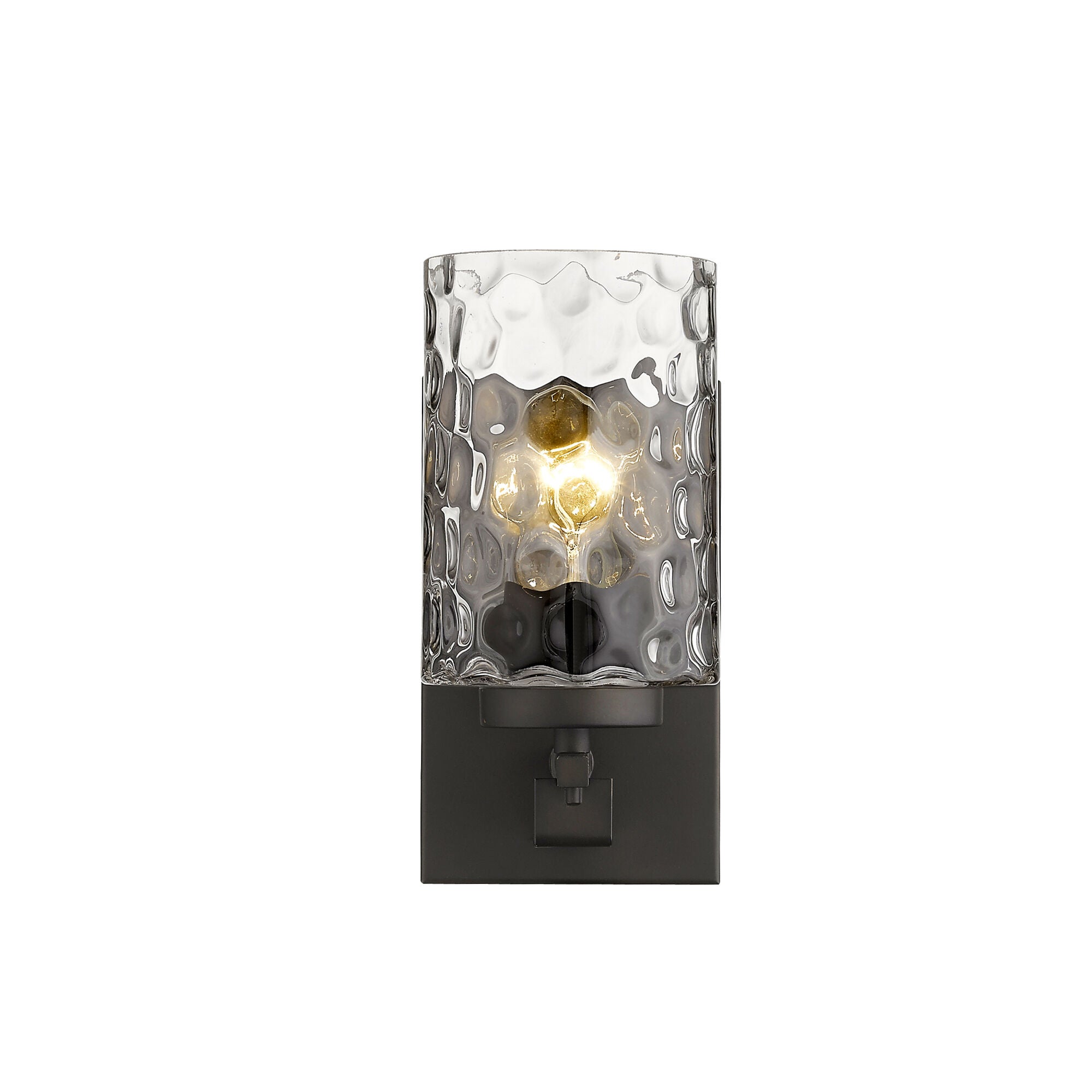 Shown in Oil-Rubbed Bronze finish and Clear glass and Clear, Optic Cylindrical Glass shade