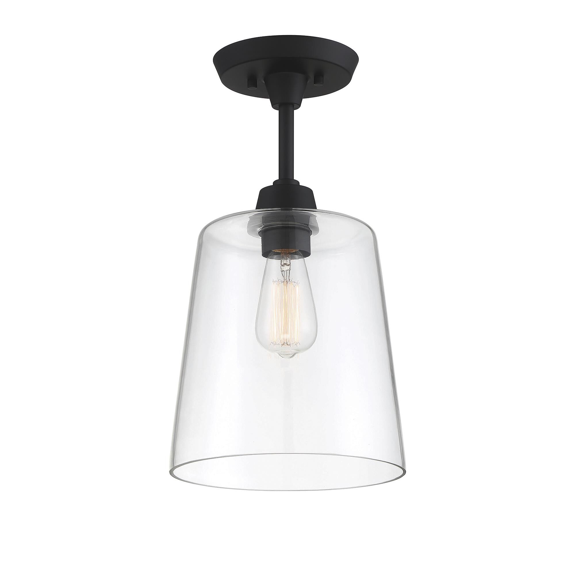 Shown in Matte Black finish and Clear glass