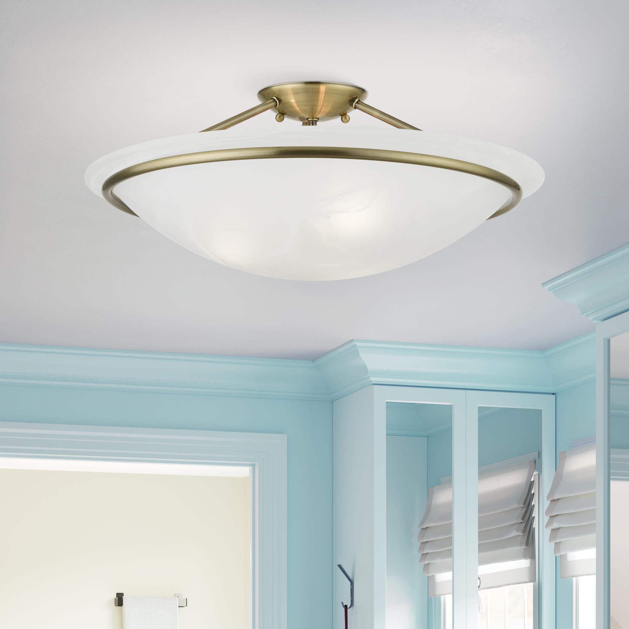 Newburgh 3 Light Semi Flush Mount by Livex Lighting