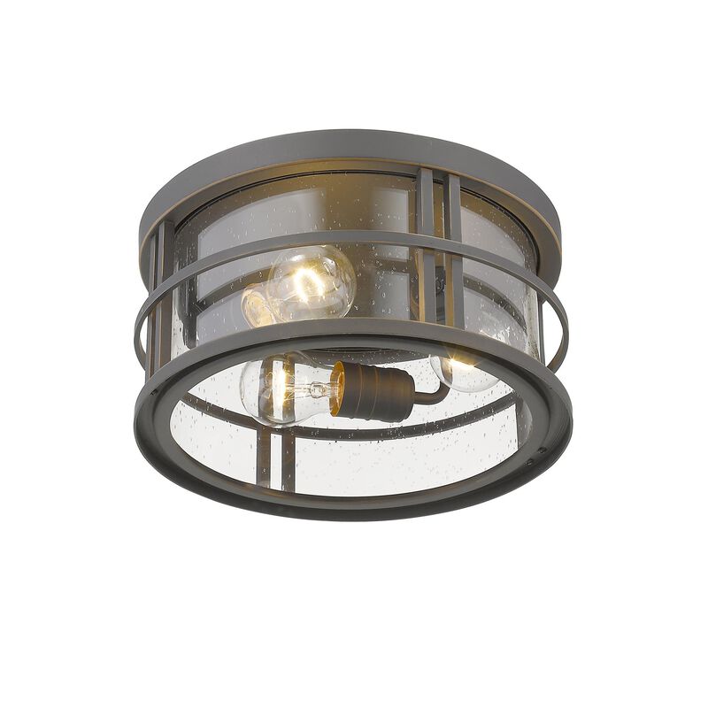 Jordan 12 Inch 3 Light Outdoor Flush Mount by Z-Lite