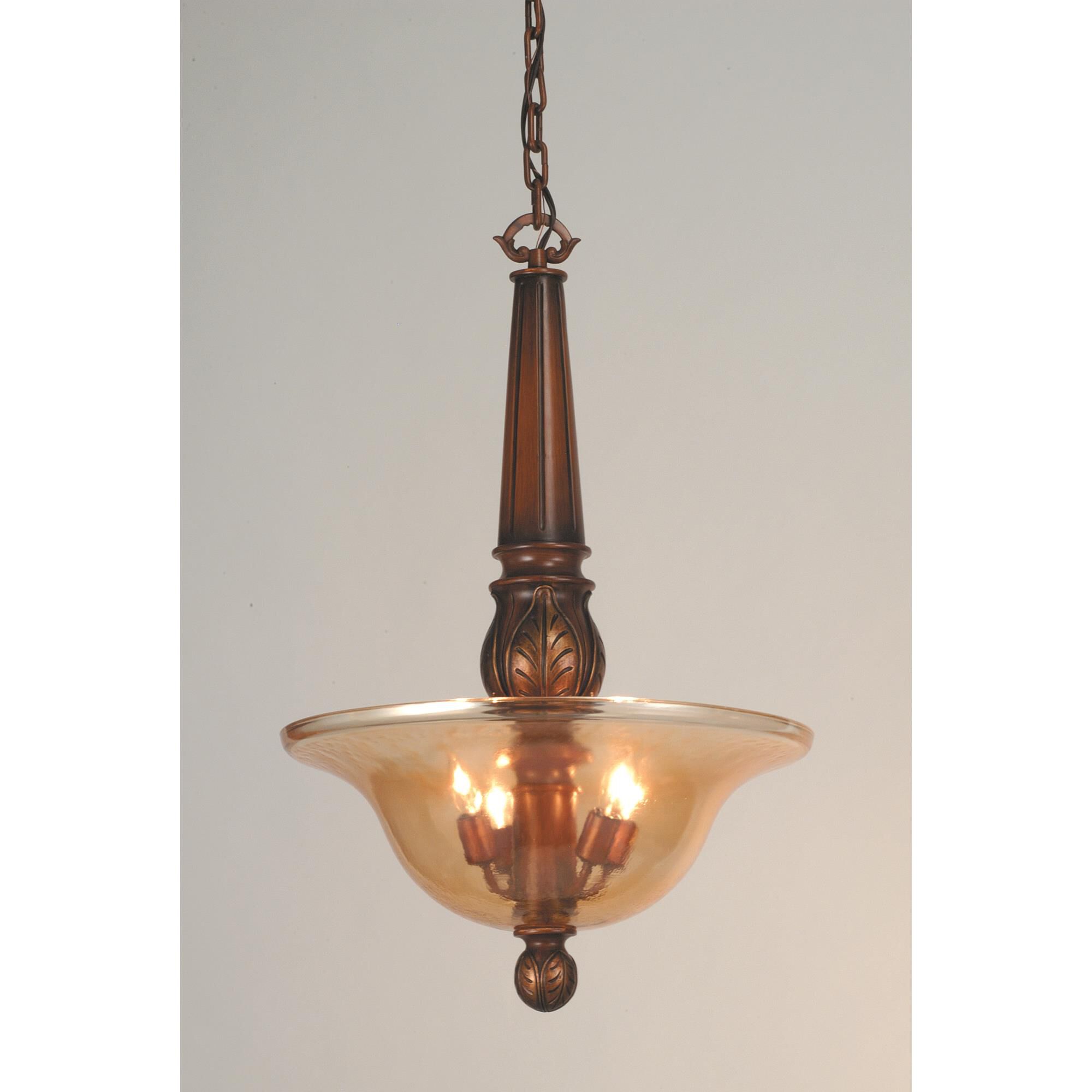 Shown in Portsmouth Cherry finish and Pale Amber glass