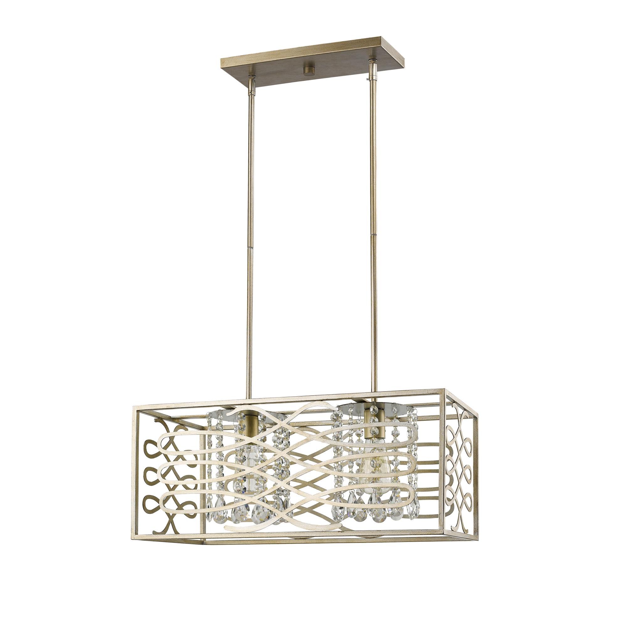 Shown in Washed Gold finish and -- glass and -- shade