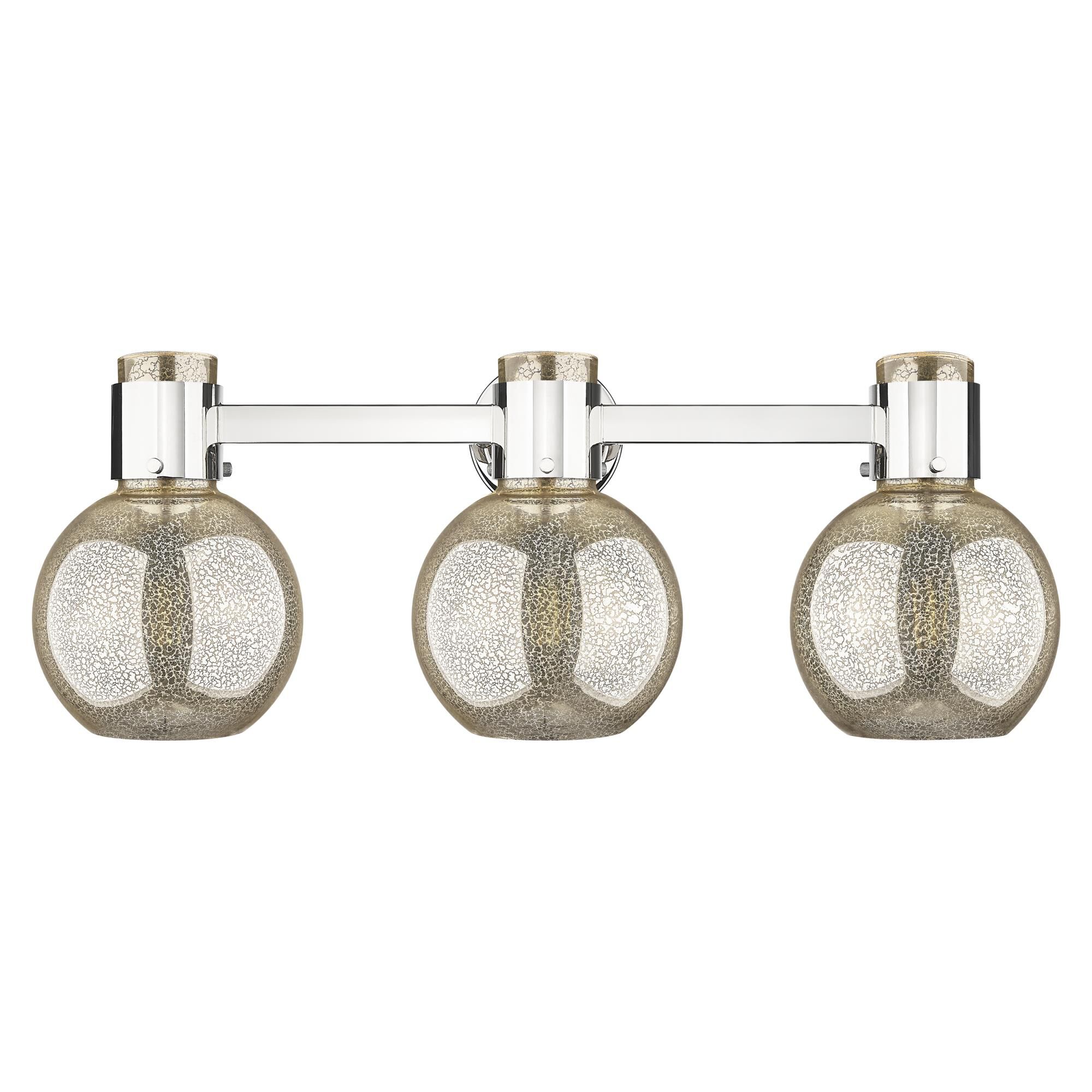 Shown in Polished Nickel finish and Mercury glass