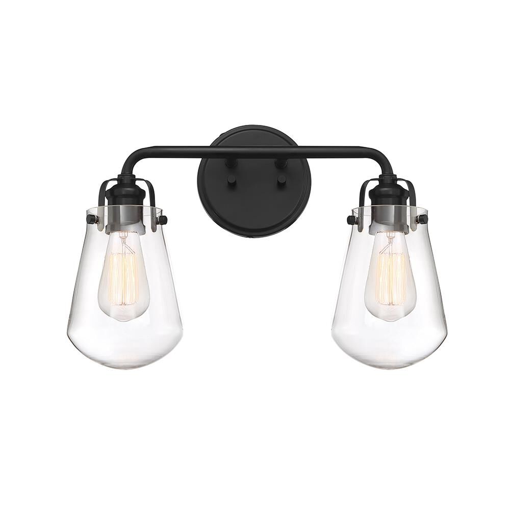 Shown in Matte Black finish and Clear glass