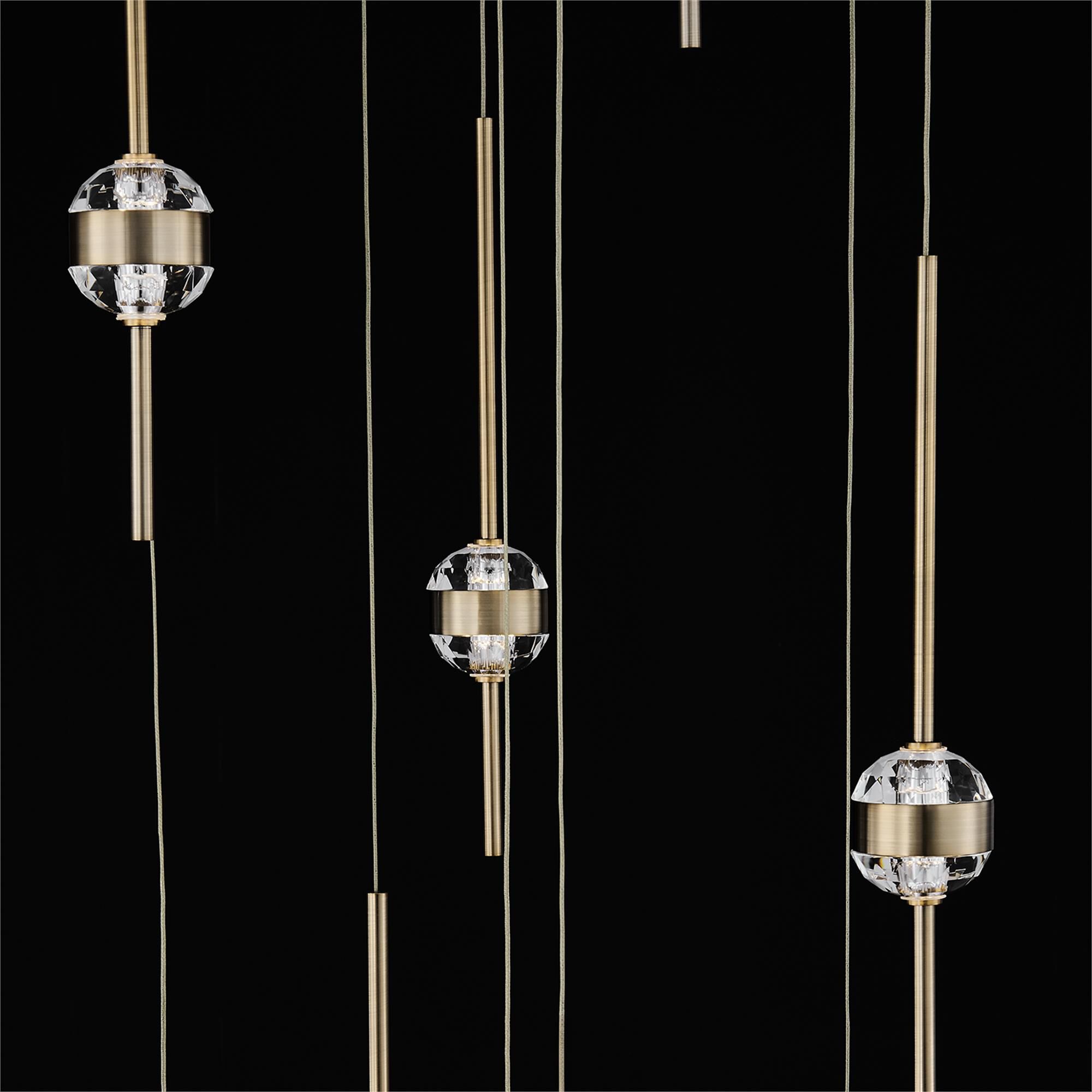 Shown in Winter Brass finish and Firenze Clear crystal