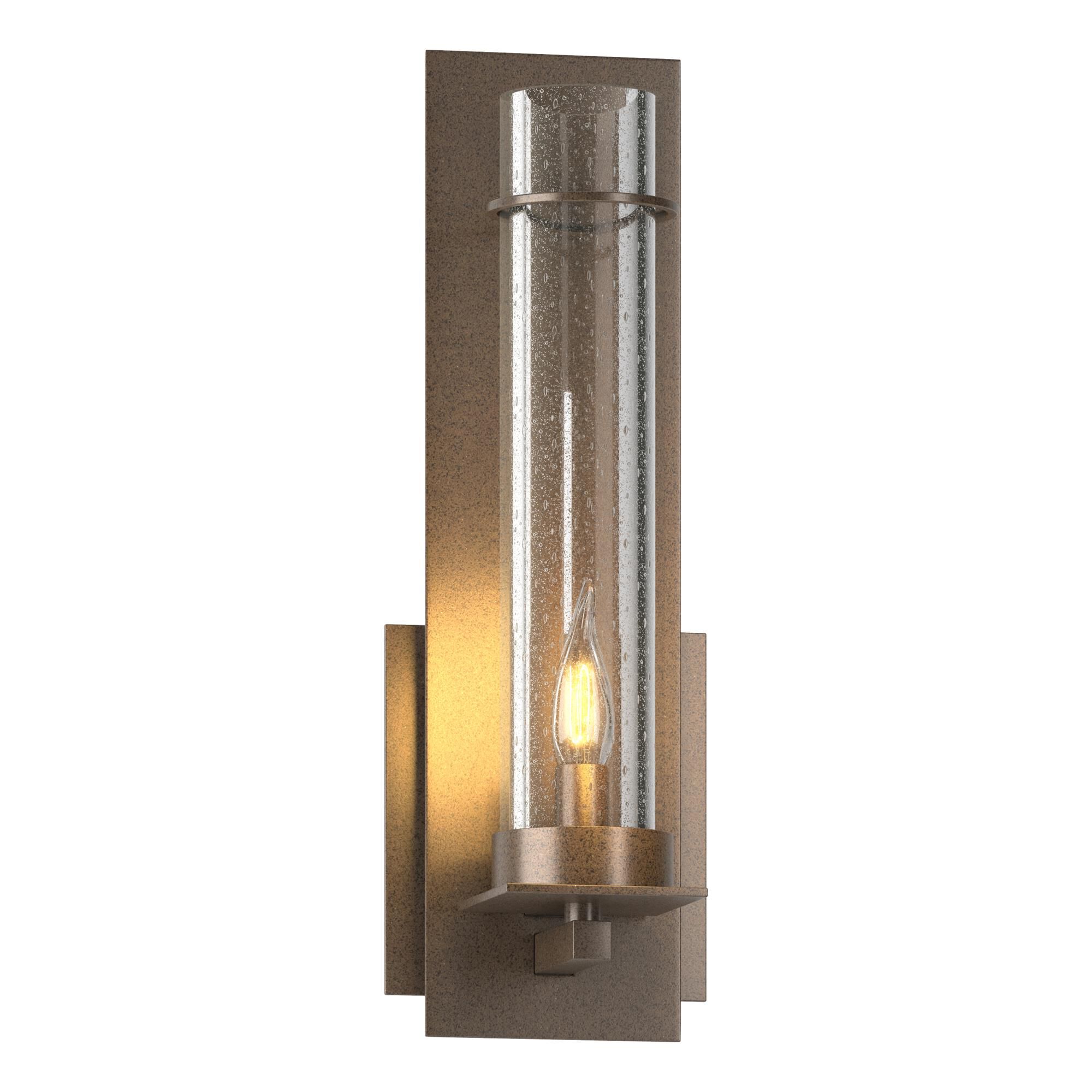 Shown in Bronze finish and Seeded Clear  glass