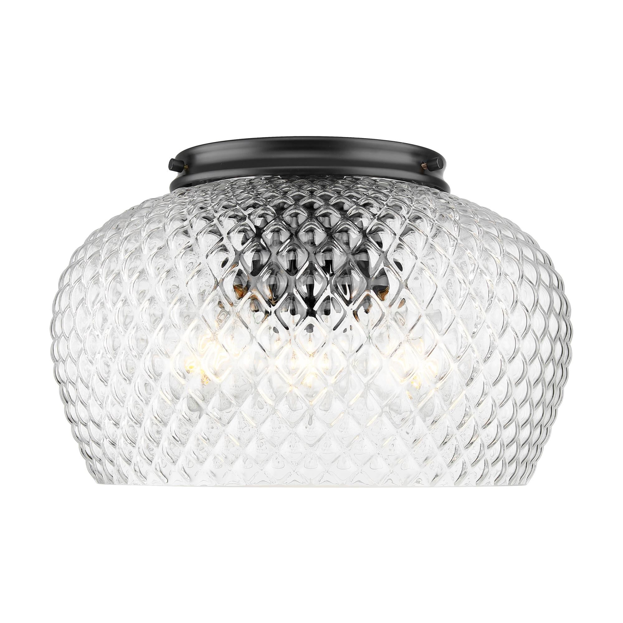 Shown in Matte Black finish and Clear glass