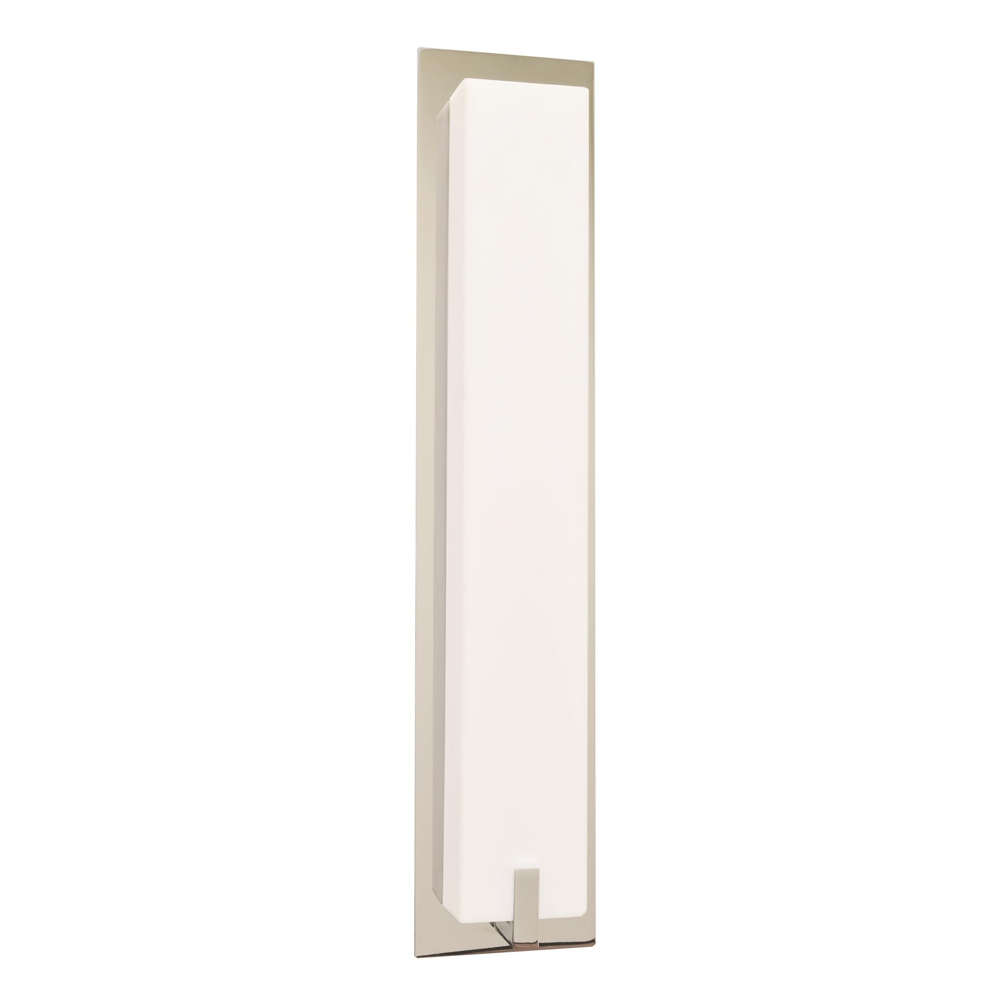 Shown in Satin Nickel finish and White Acrylic glass and No Accent accent
