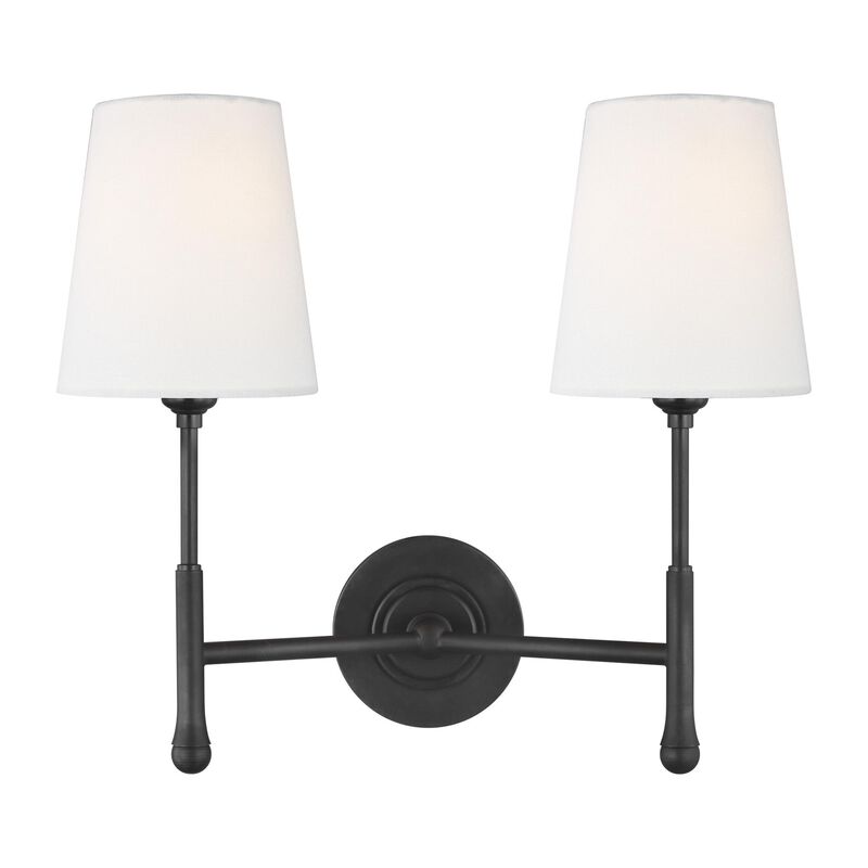Thomas O'Brien Capri 16 Inch 2 Light Wall Sconce by Visual Comfort Studio