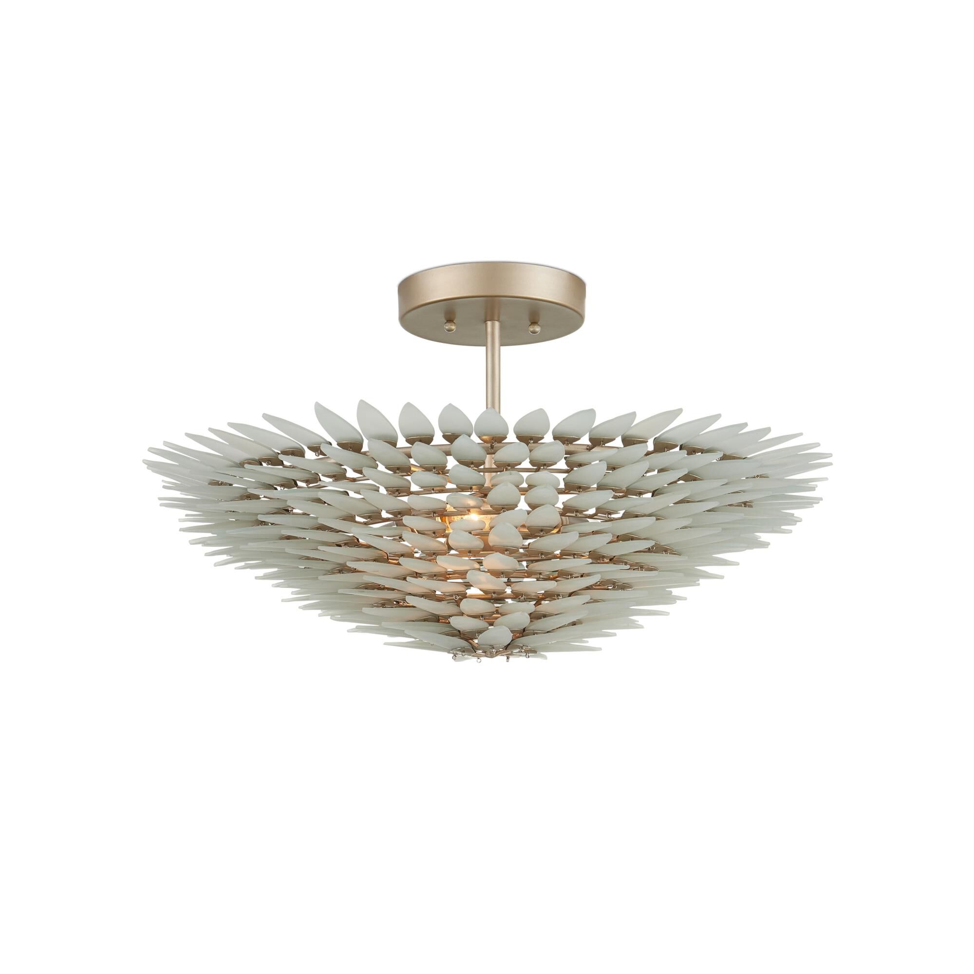 Dahlia 22 Inch Semi Flush Mount by Currey and Company