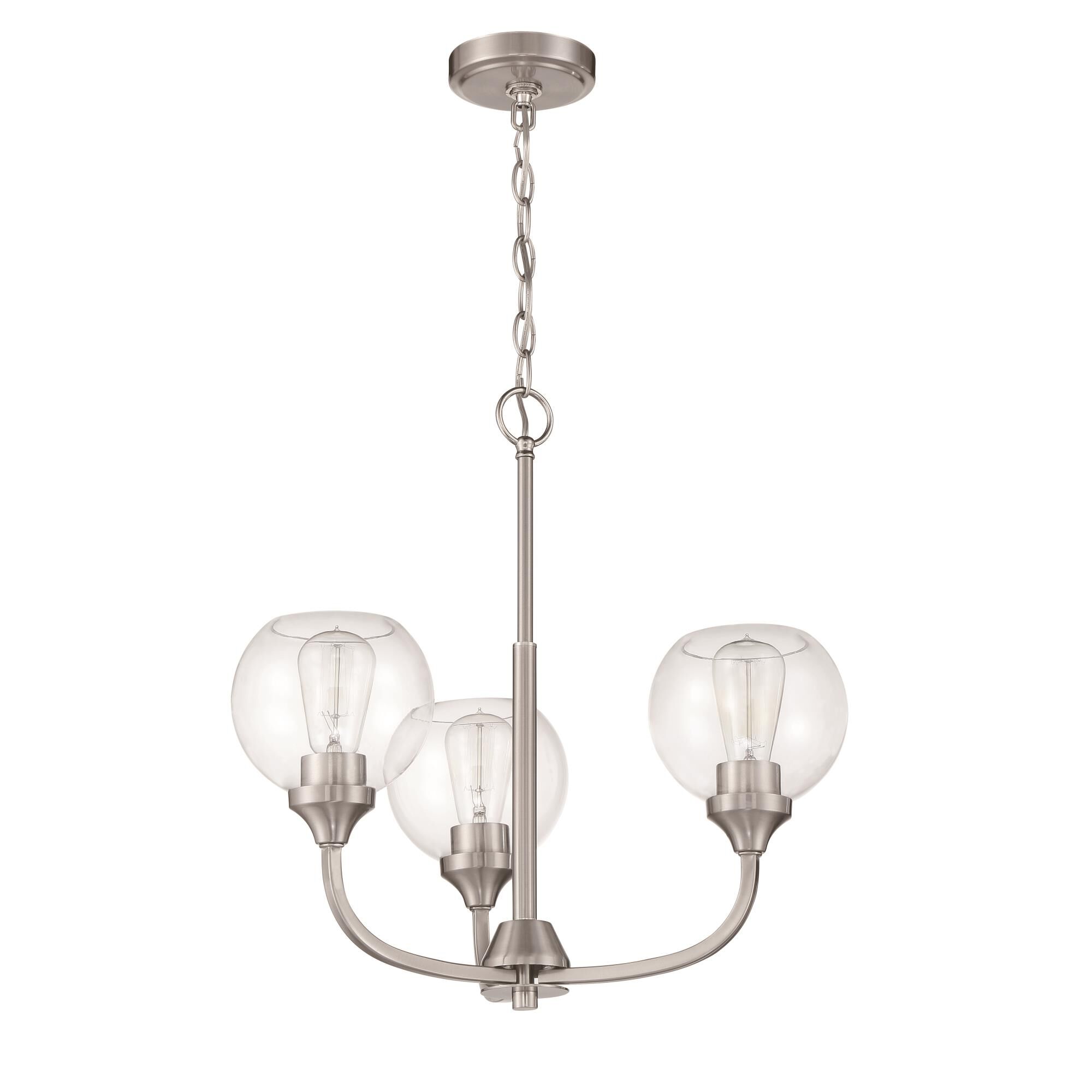 Glenda 20 Inch 3 Light Mini Chandelier by Craftmade