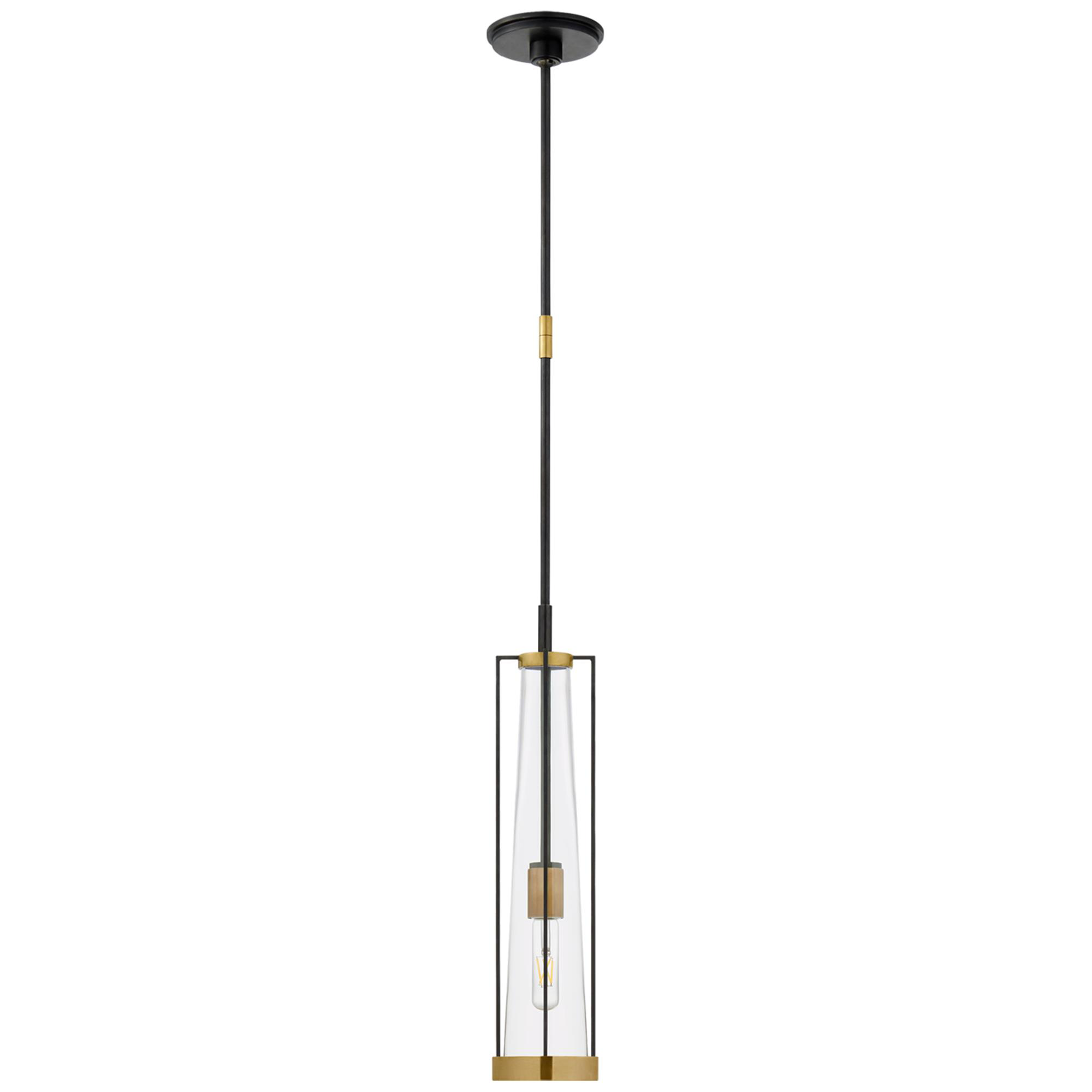 Shown in Bronze And Brass finish and Clear glass and Clear Glass shade