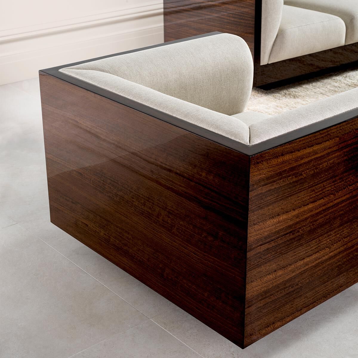 Shown in High Gloss Eucalyptus Veneer, Loki Natural finish