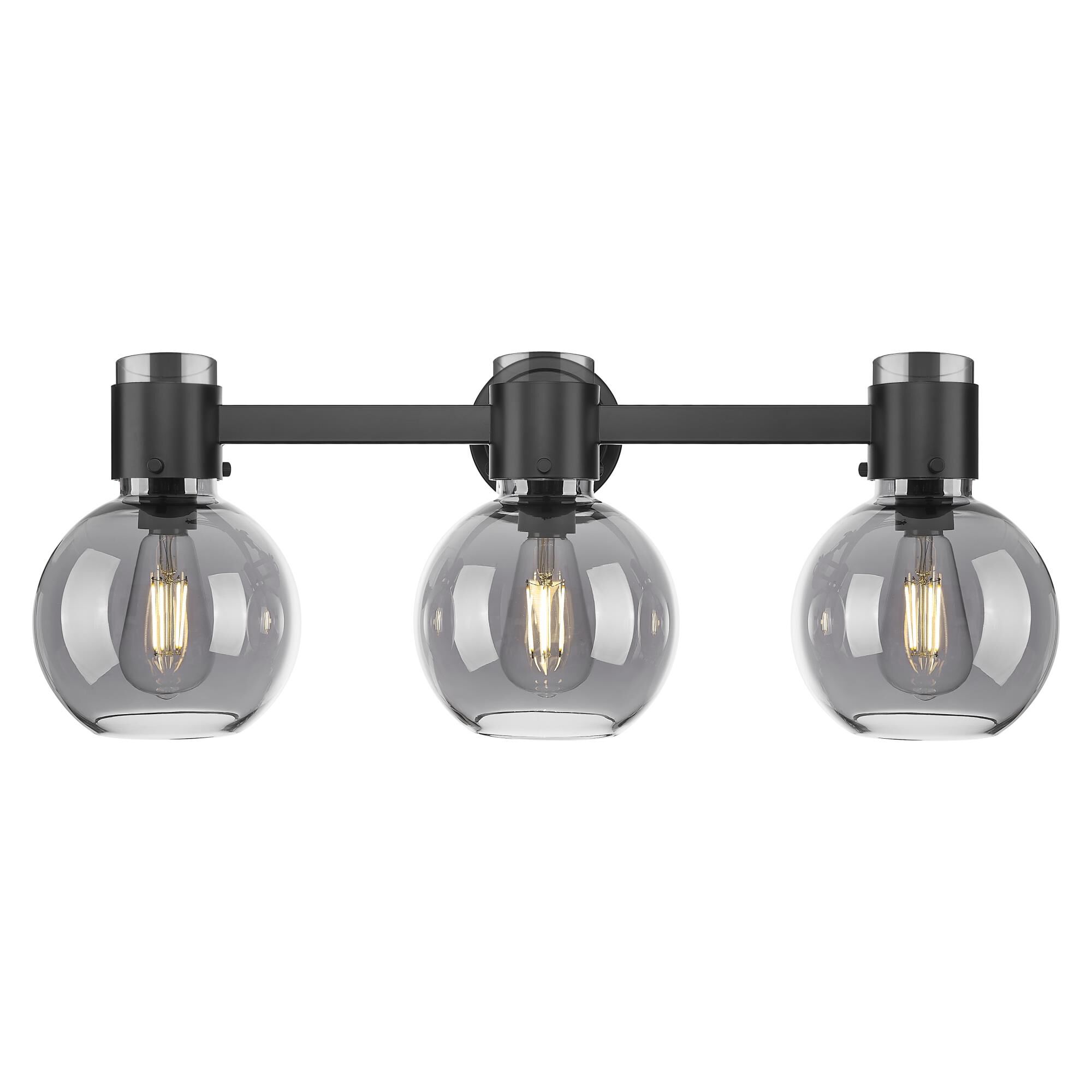 Shown in Matte Black finish and Light Smoke glass