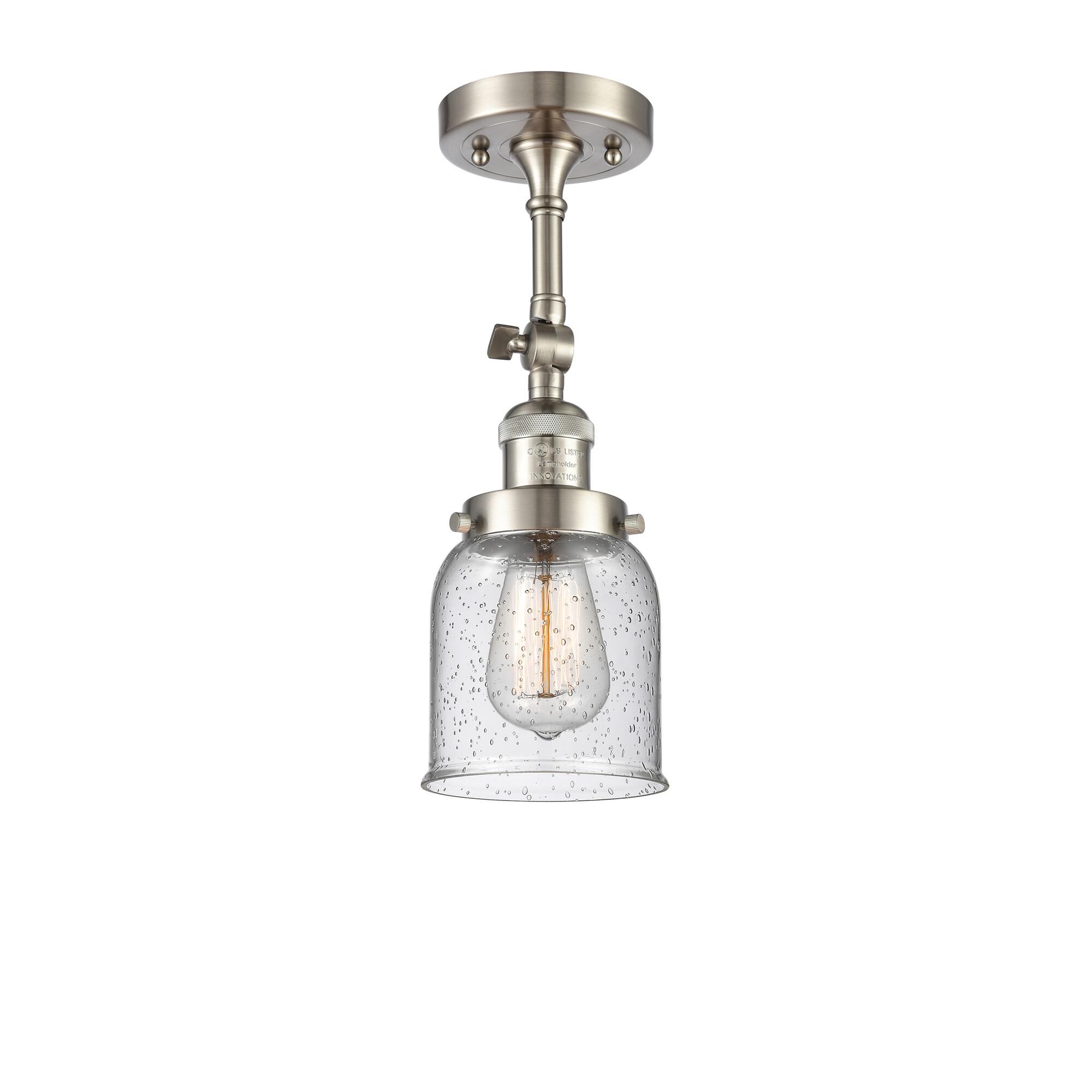 Shown in Brushed Satin Nickel finish and Seedy glass