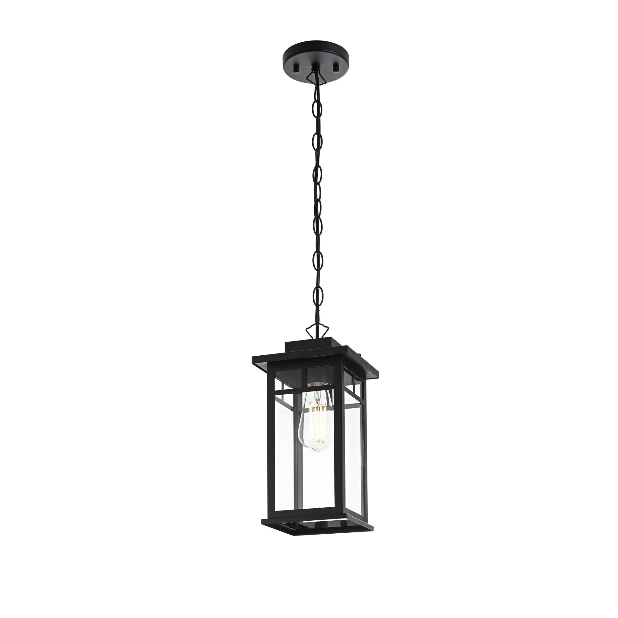 Mercer 7 Inch Outdoor Hanging Lantern by Elegant Lighting