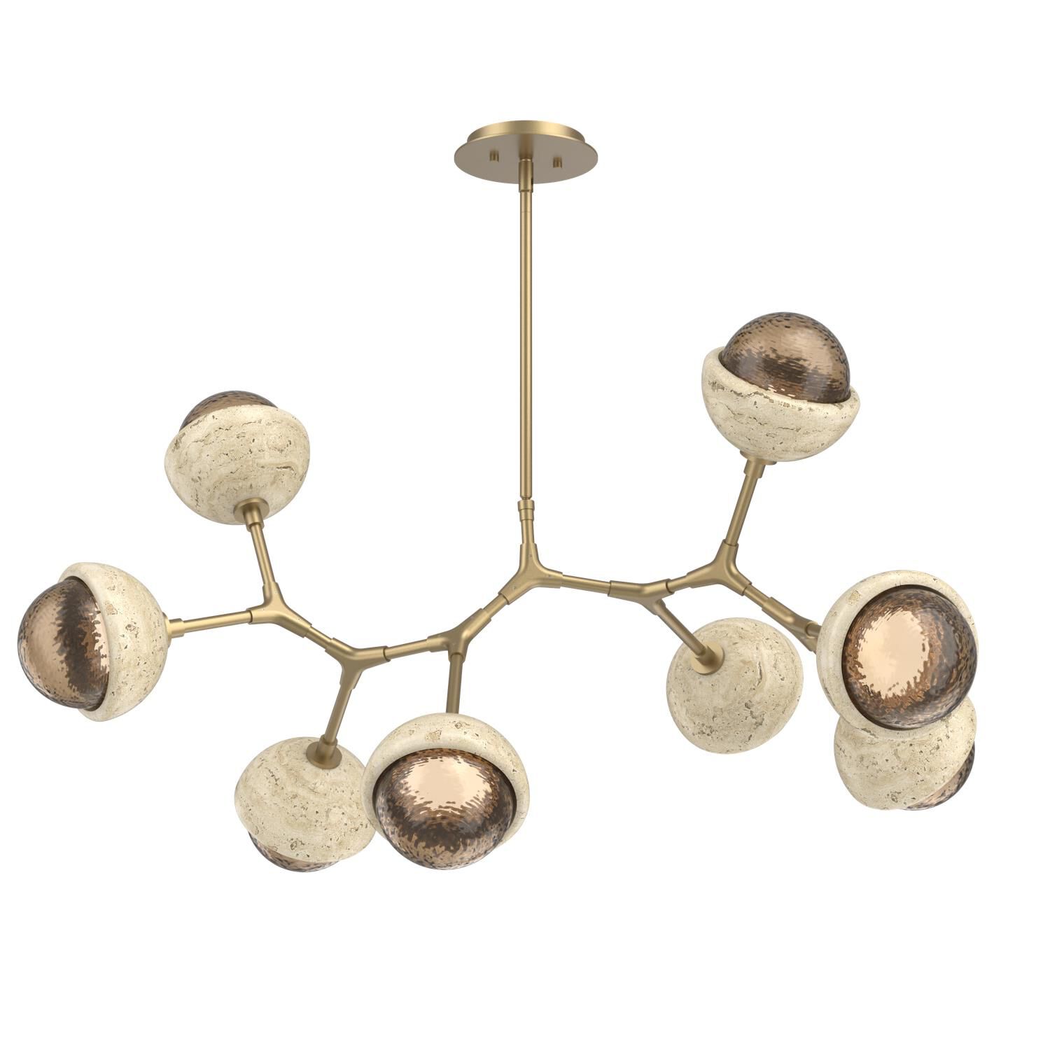 Levi Wilson Cabochon 38 Inch Linear Suspension Light by Hammerton Studio